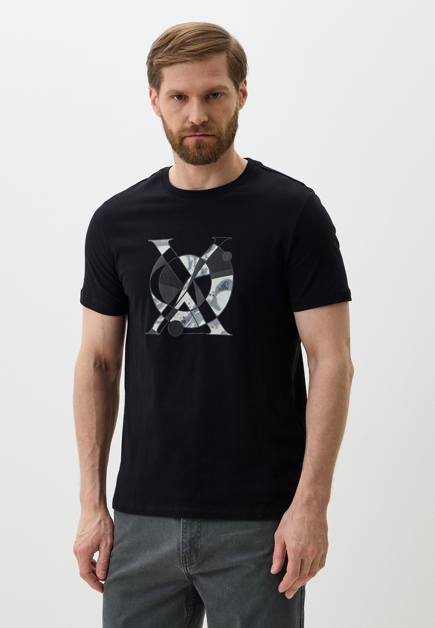 Футболка с коротким рукавом Colin's CL1072313_Q1.V1_BLK_SS25