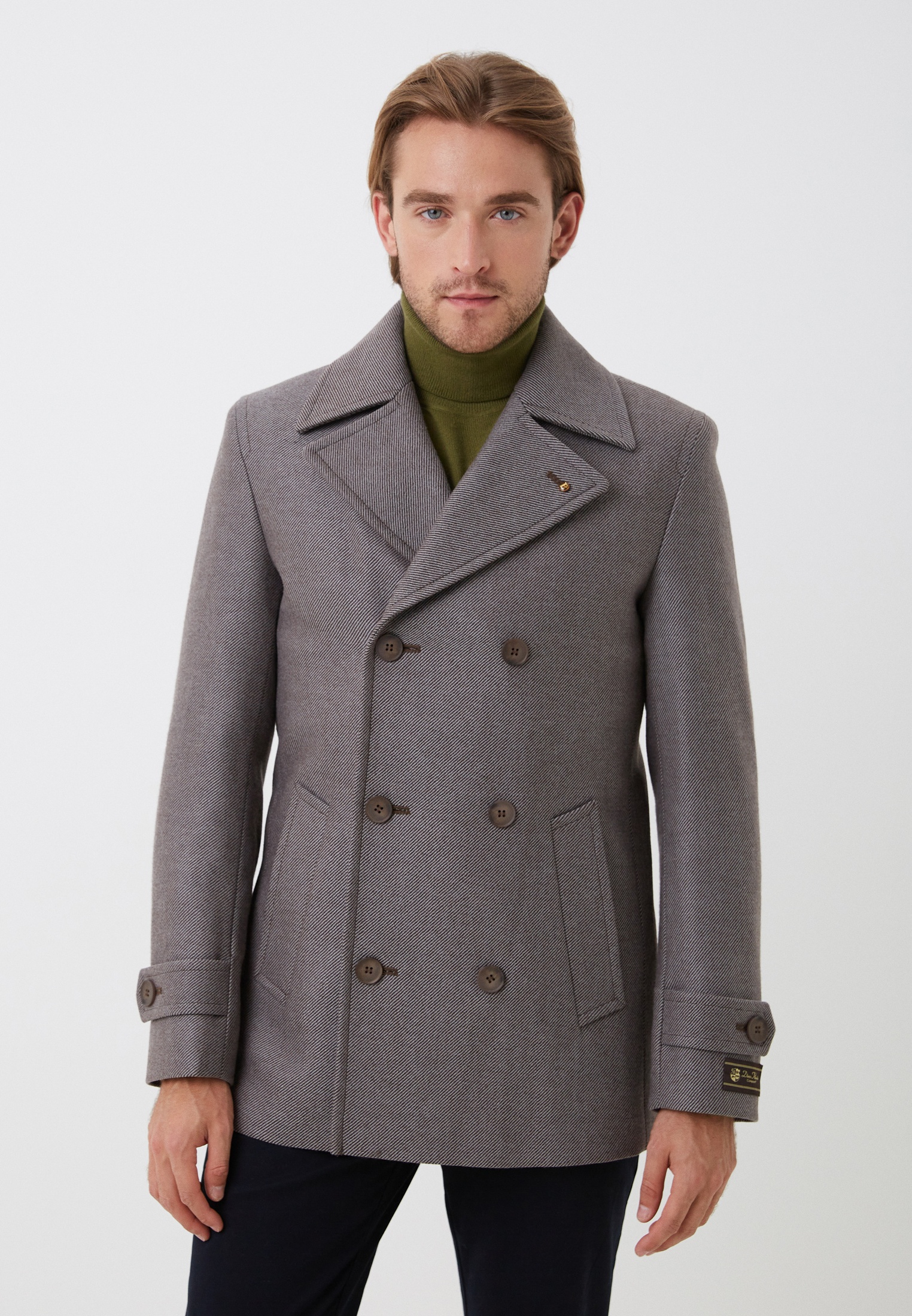 Мужские пальто BAZIONI 2086-1 S REAL BLUE-BROWN/Пальто мужское