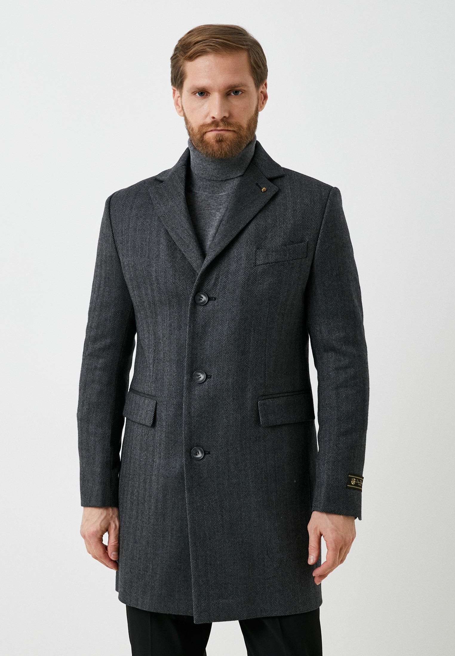 Мужские пальто BAZIONI 2053 MS SARNO GREY/Пальто мужское