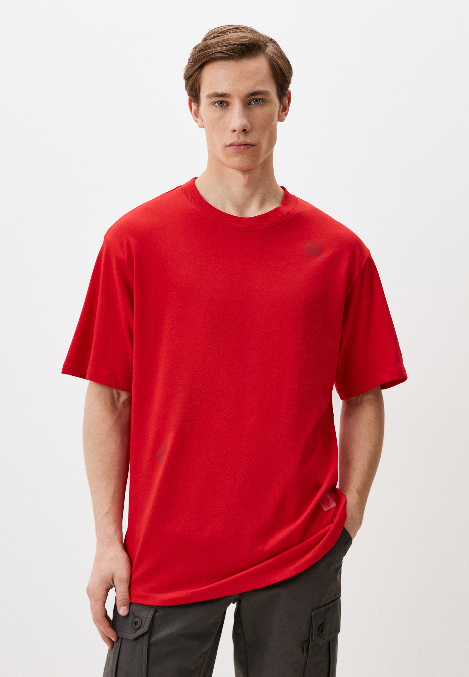 Футболка с коротким рукавом MARK FORMELLE 111846/24-3856П-0/красный печать