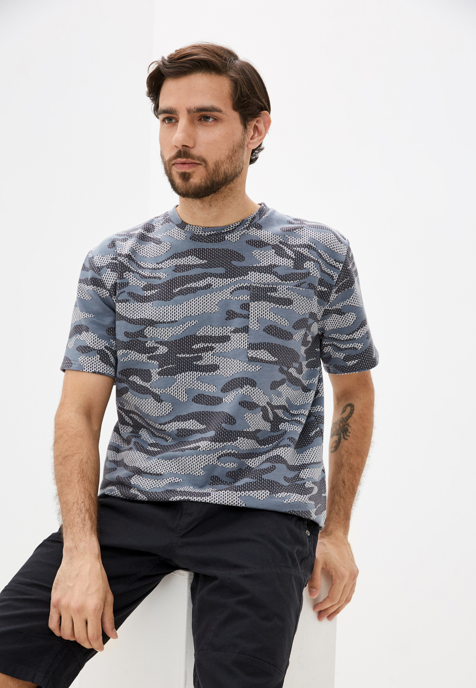 Футболка с коротким рукавом Naturel ND049-GRAY-MILITARY-L
