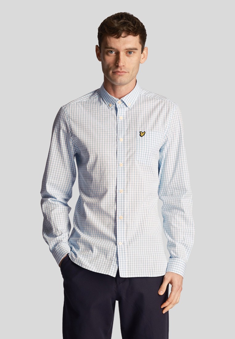 Рубашка с длинным рукавом Lyle&Scott LW1114VOG_W490 Light Blue/White