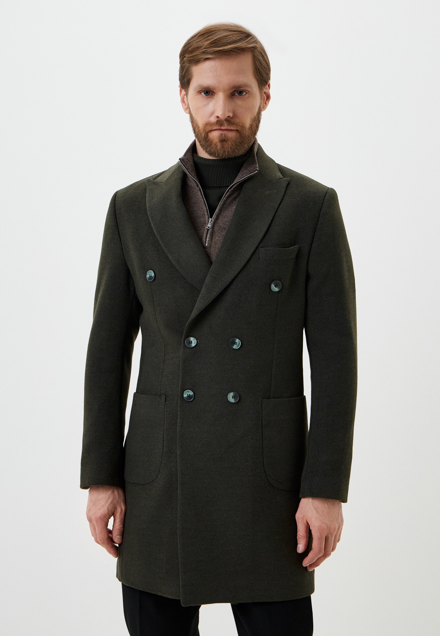 Мужские пальто Salvatore Brunacci Пальто двубортное Salvatore Brunacci