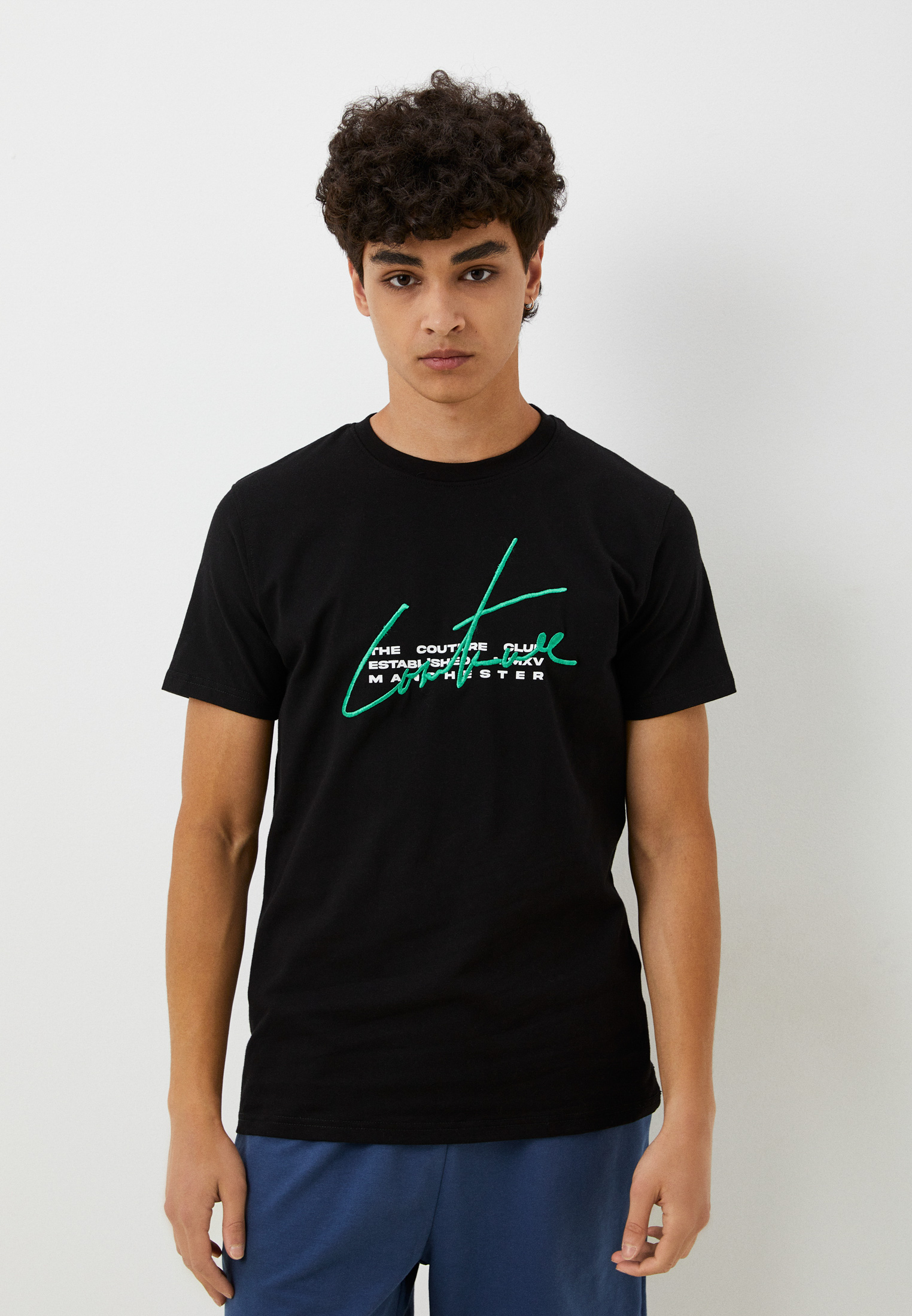 Футболка с коротким рукавом The Couture Club TCCMSS23-41/BLACK-L