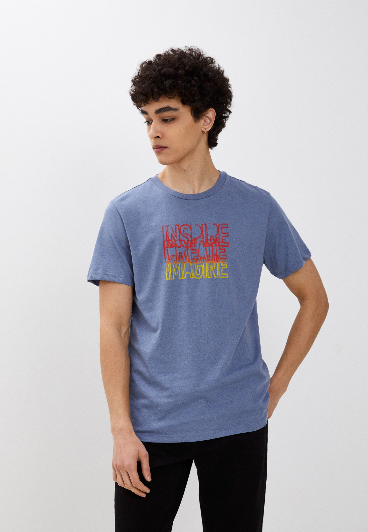 Футболка с коротким рукавом Colin's CL1062502_BLUE_MELANGE