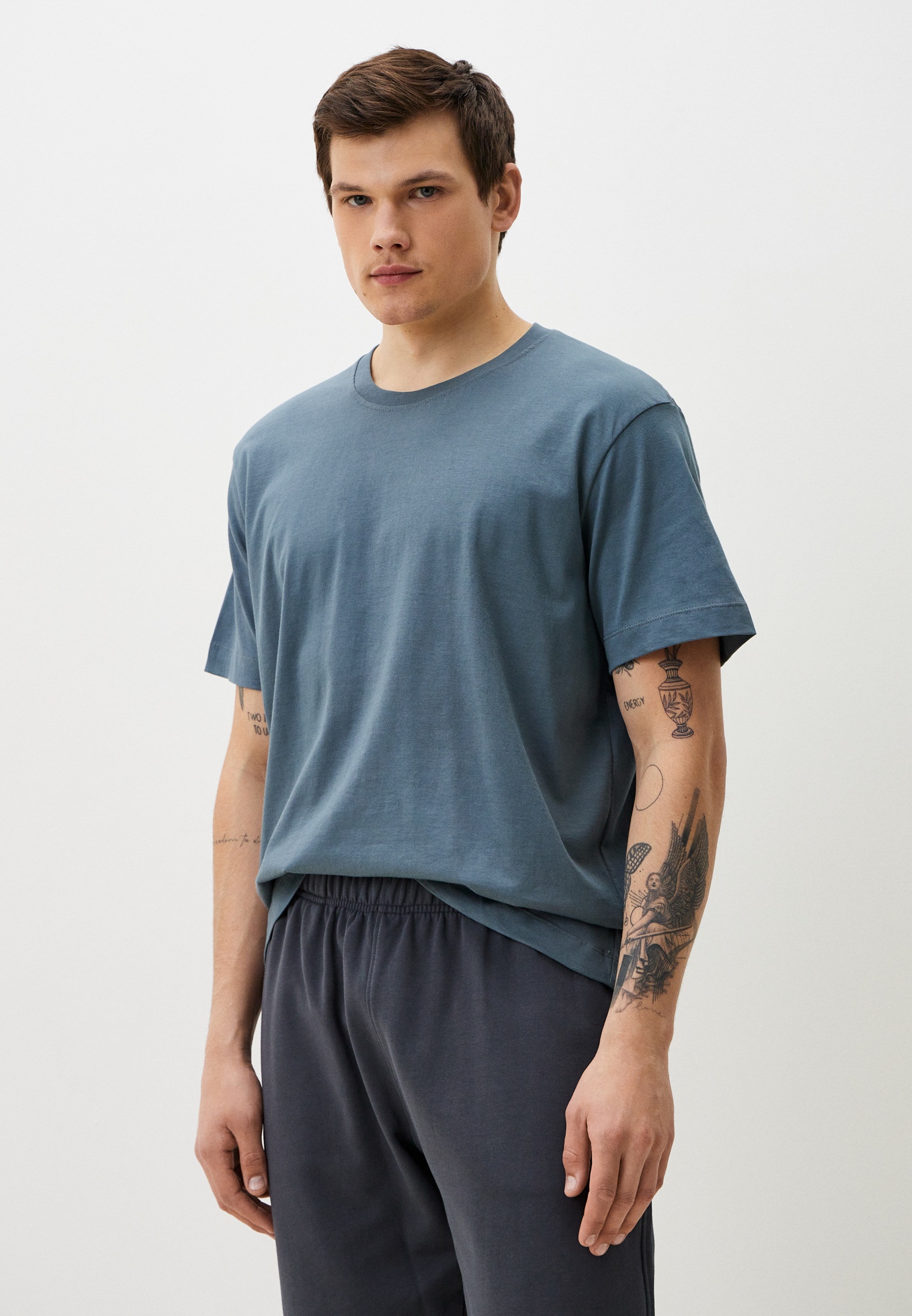 Футболка с коротким рукавом MARK FORMELLE 111877/24-3630Ц-0/серый деним