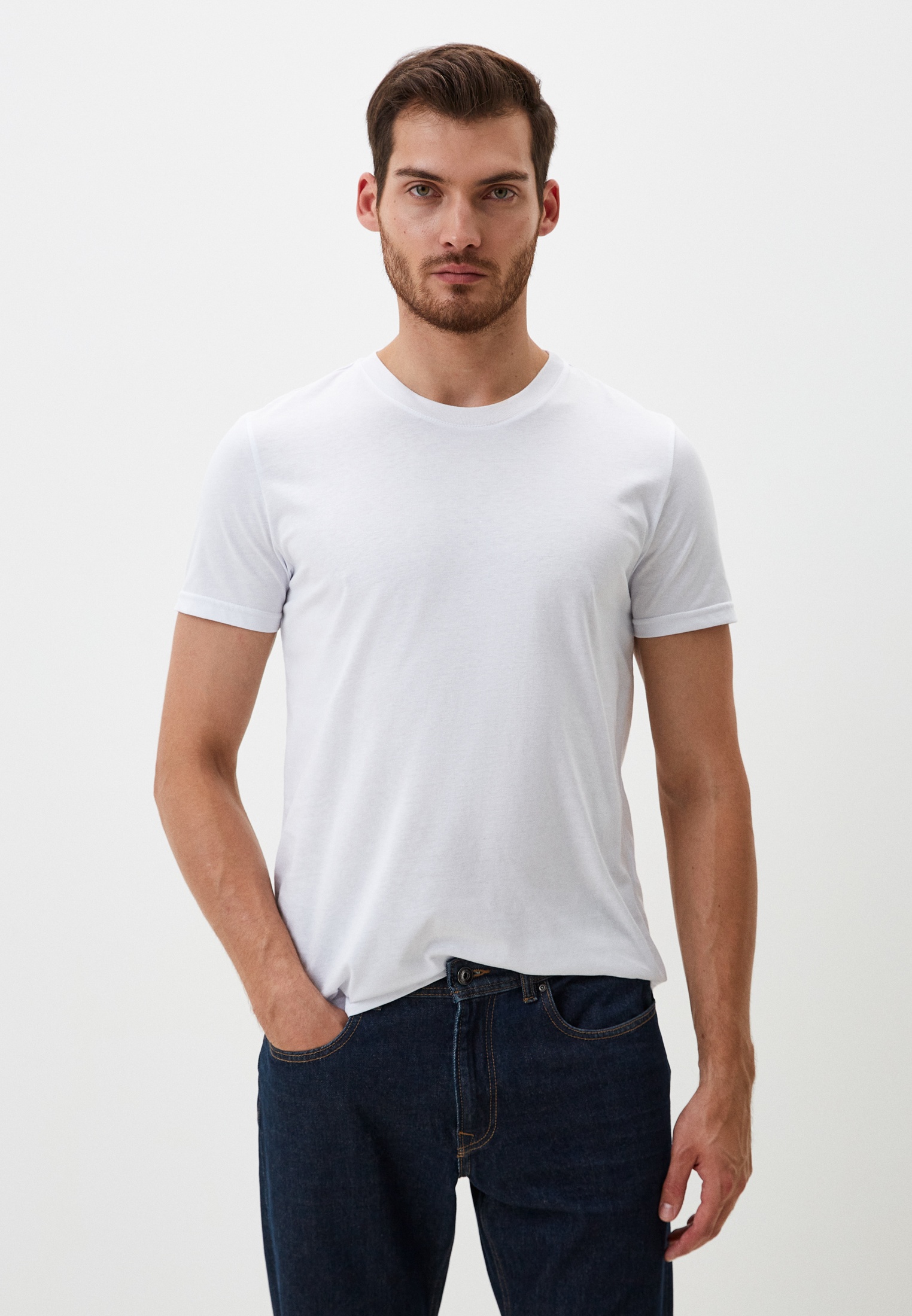 Футболка с коротким рукавом Alex Yvn 01M-137-1-белый-2XL