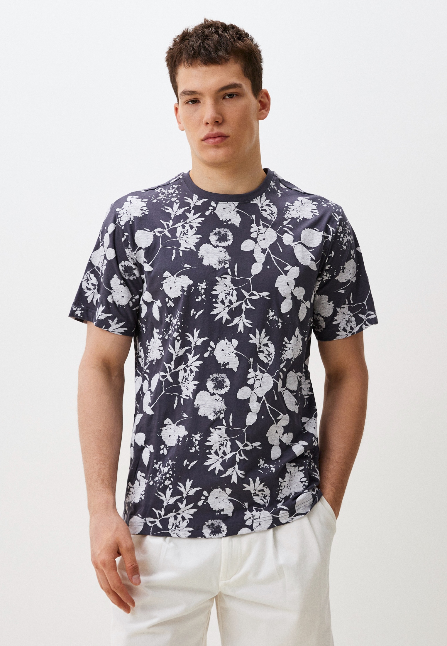 Футболка с коротким рукавом Baon (Баон) B7324057-MOUSE GREY PRINTED