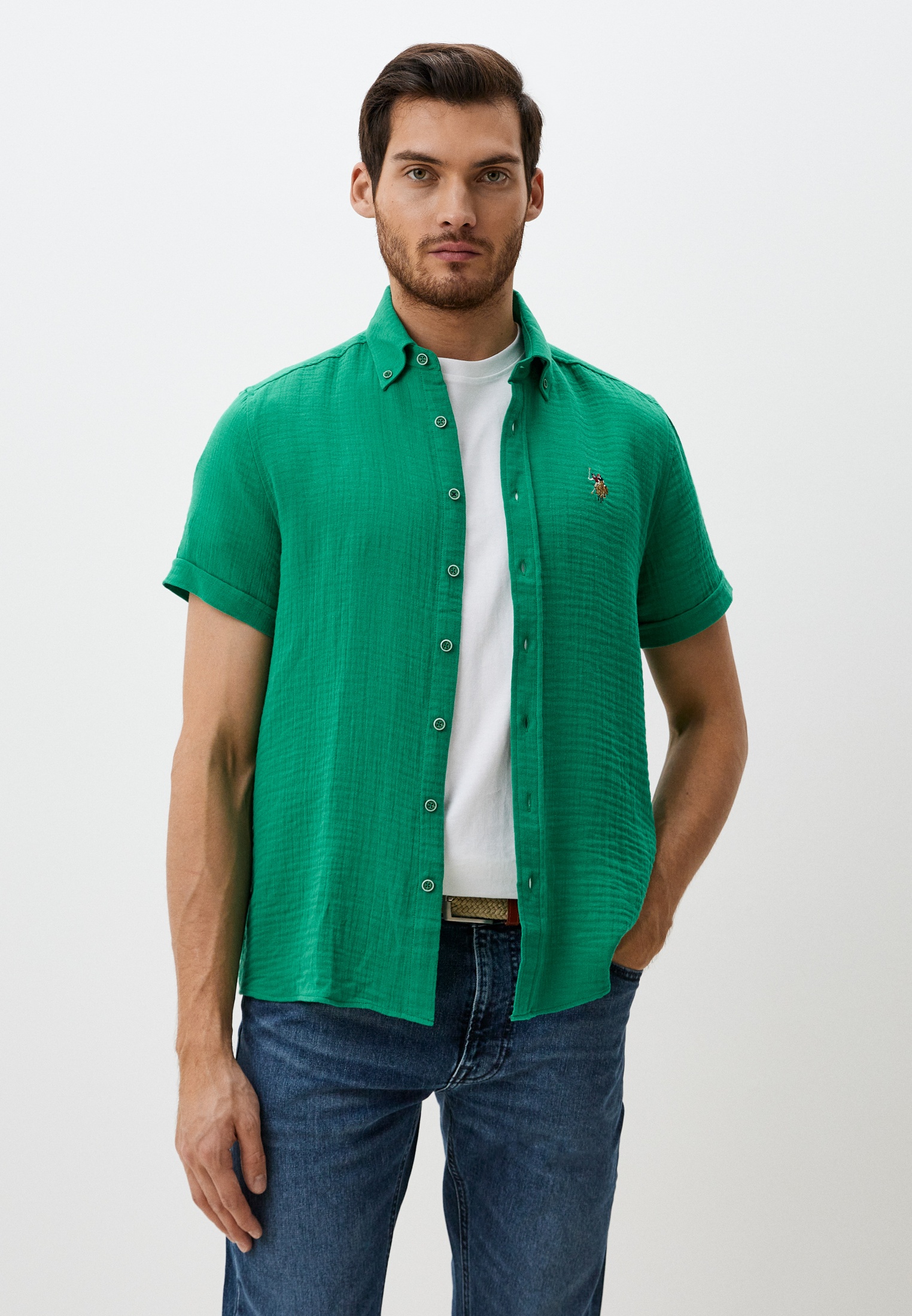 Рубашка с коротким рукавом U.S. Polo Assn. G081SZ0040MUSLIKISA-VR054