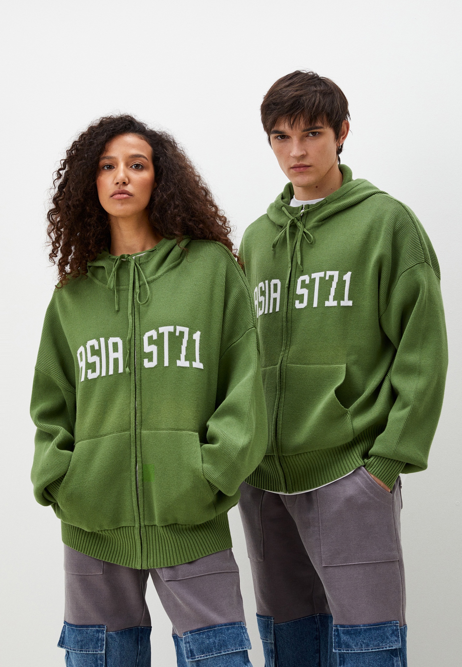 Кардиган Asia st 71 Ast71.knit-hoodie-green-L