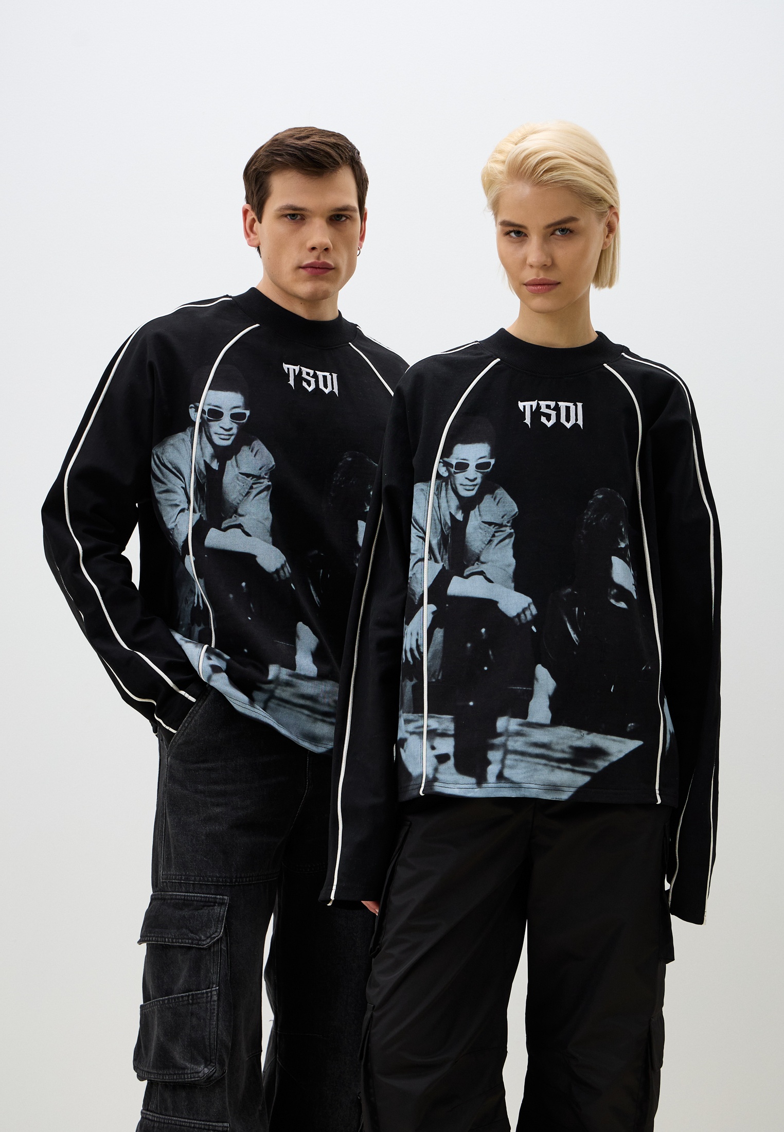Футболка с длинным рукавом Asia st 71 Ast71.kino-lsleeve-tsoy-bl