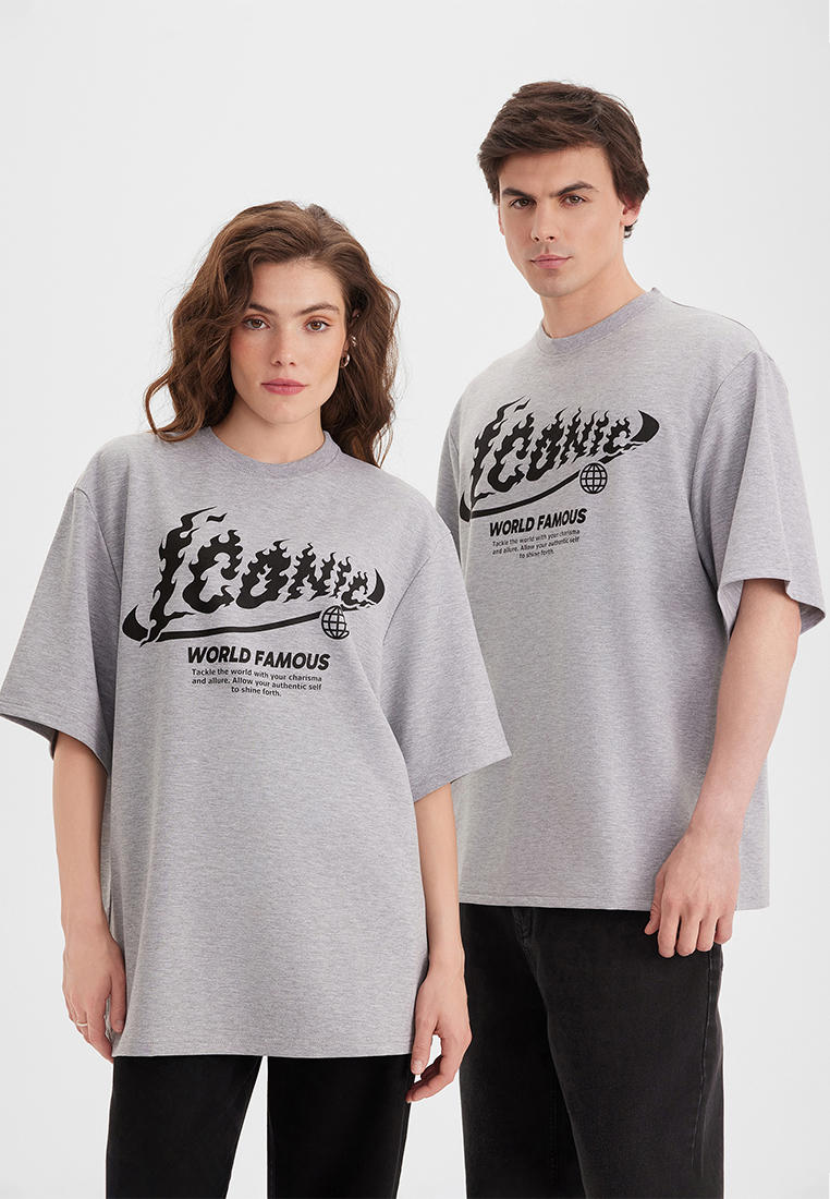 Футболка с коротким рукавом BRMSK ФУ-В0129-серый-меланж