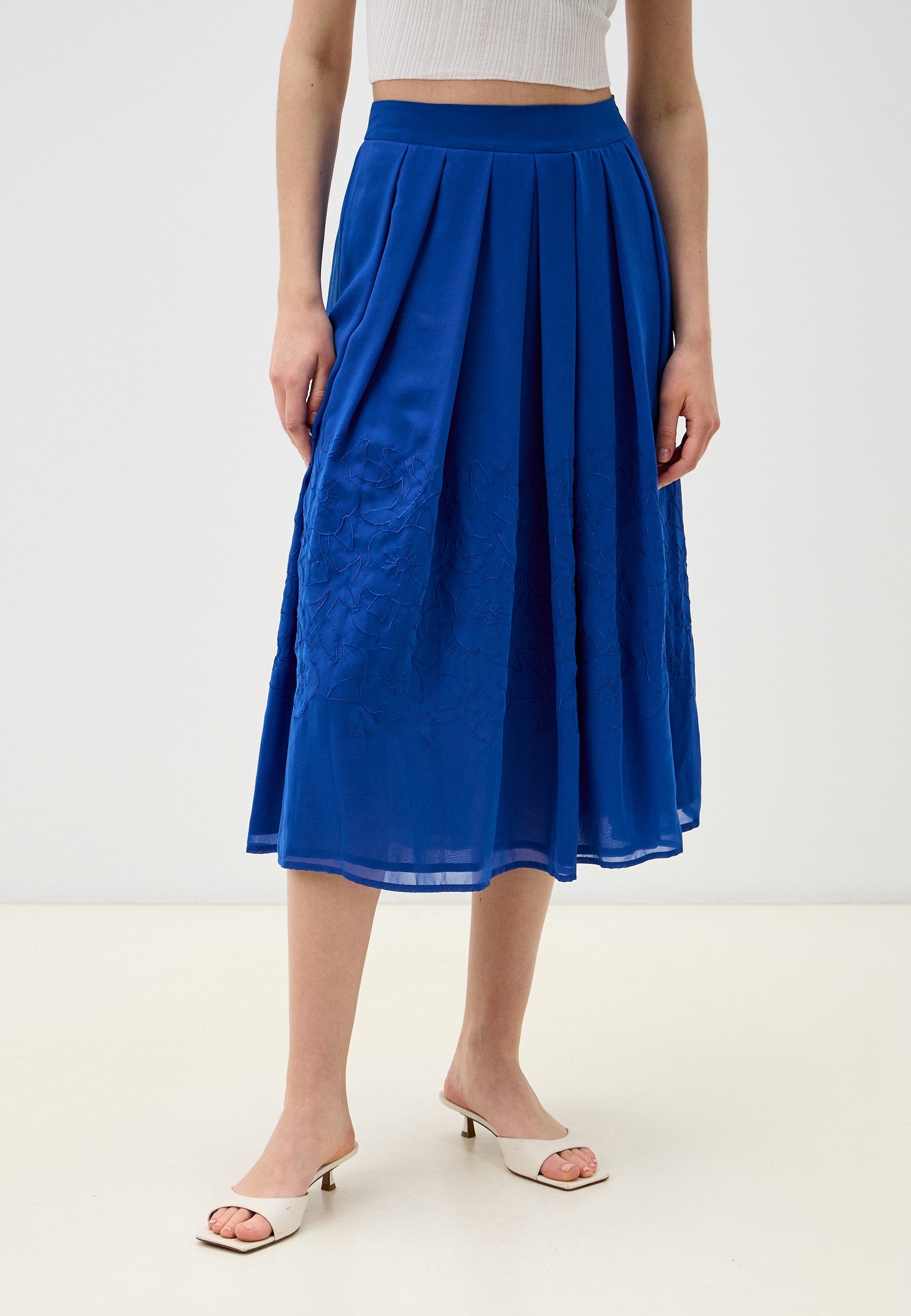 Широкая юбка Camart YB0078-S-синий-S