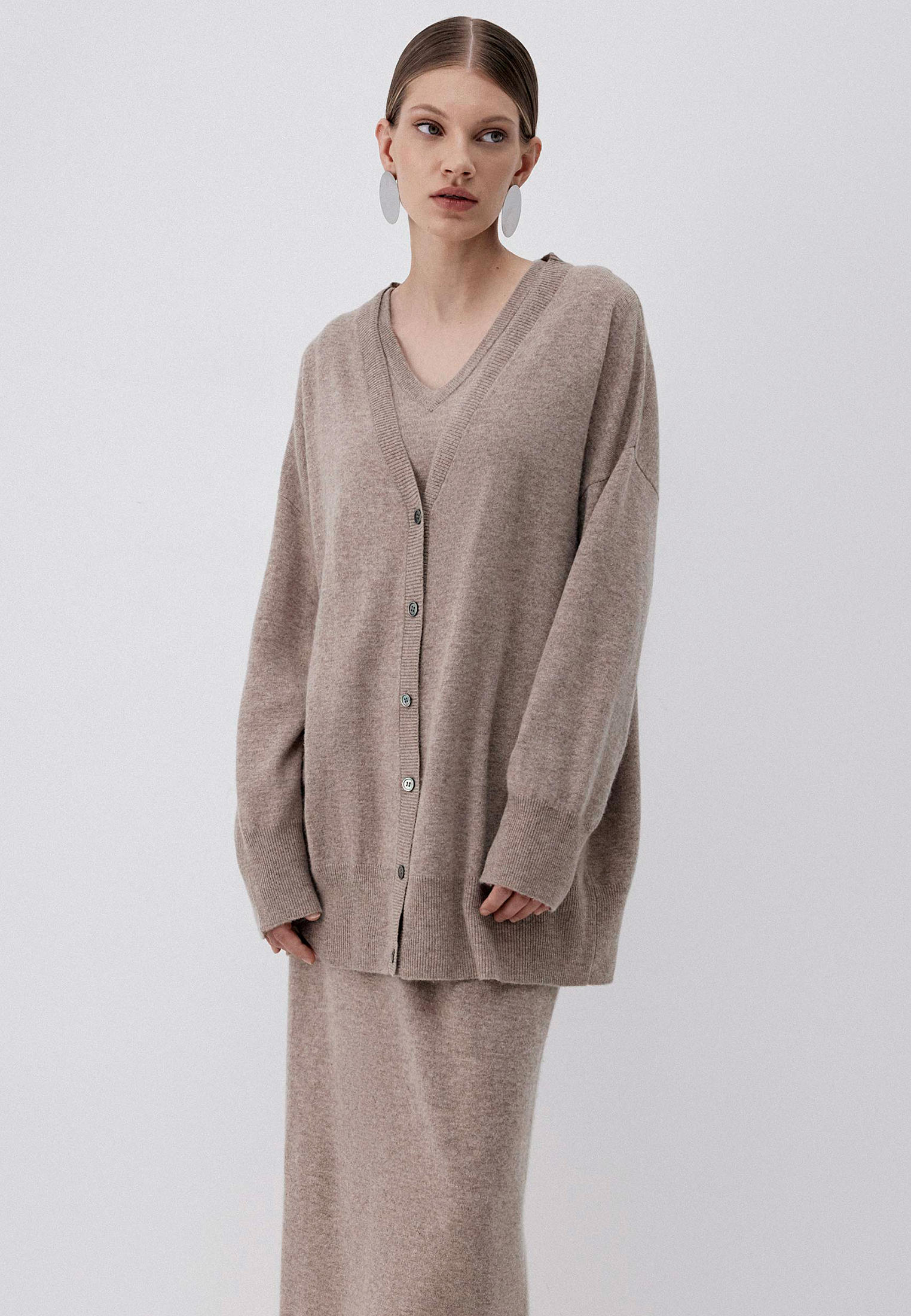 Кардиган Charuel 410020126_Бежевый меланж-1-M