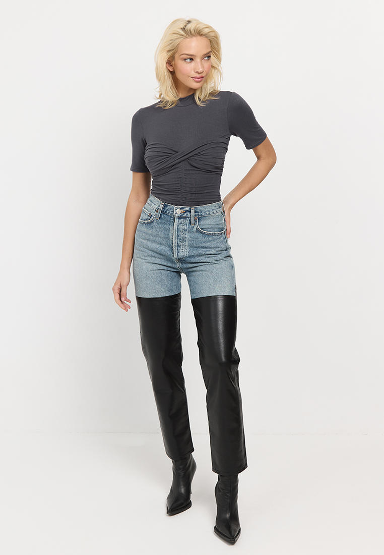 Футболка с коротким рукавом Принтуха long_drap_seriy_001_01