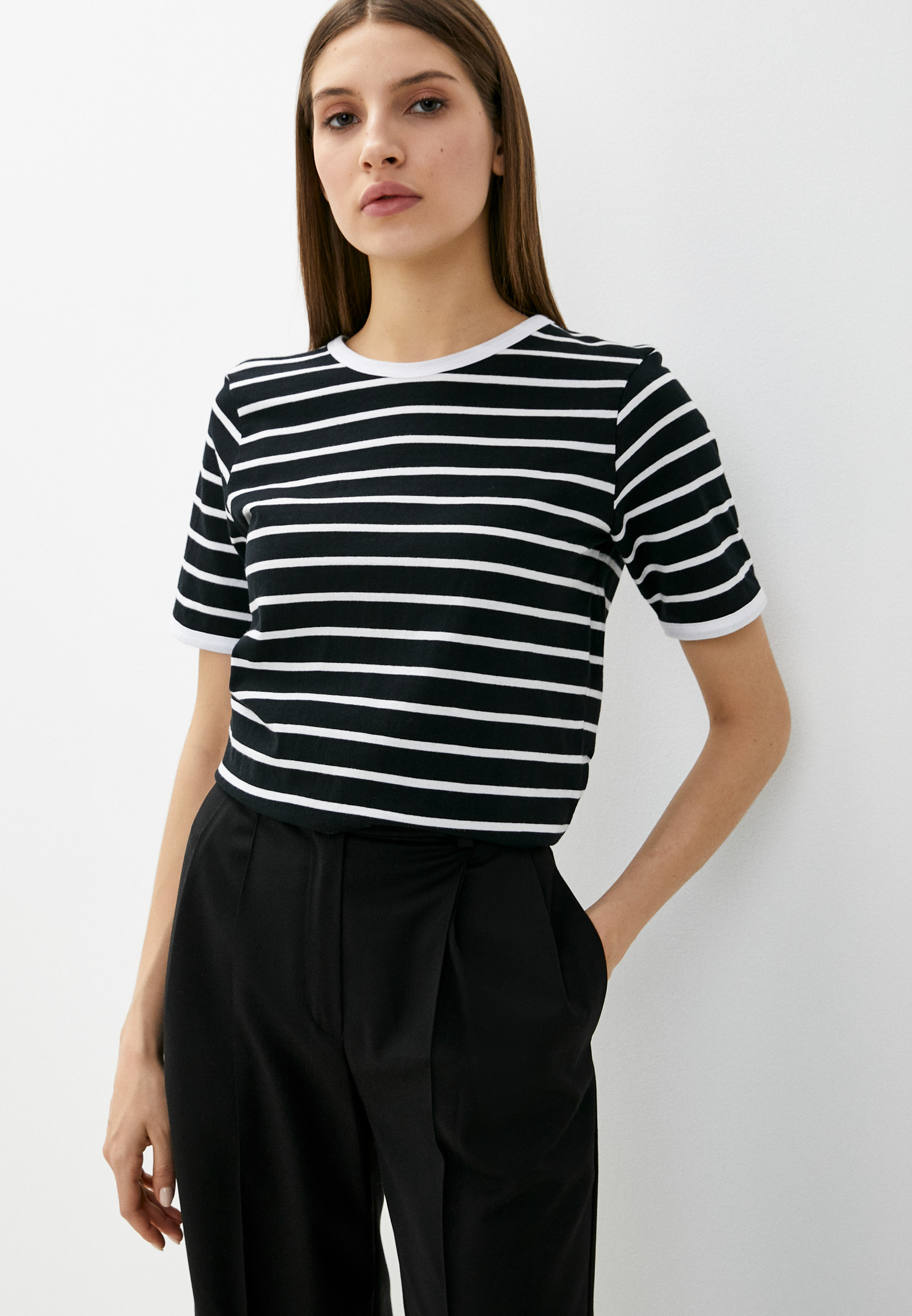 Футболка с коротким рукавом Baon (Баон) B2323054-BLACK-WHITE STRIPED