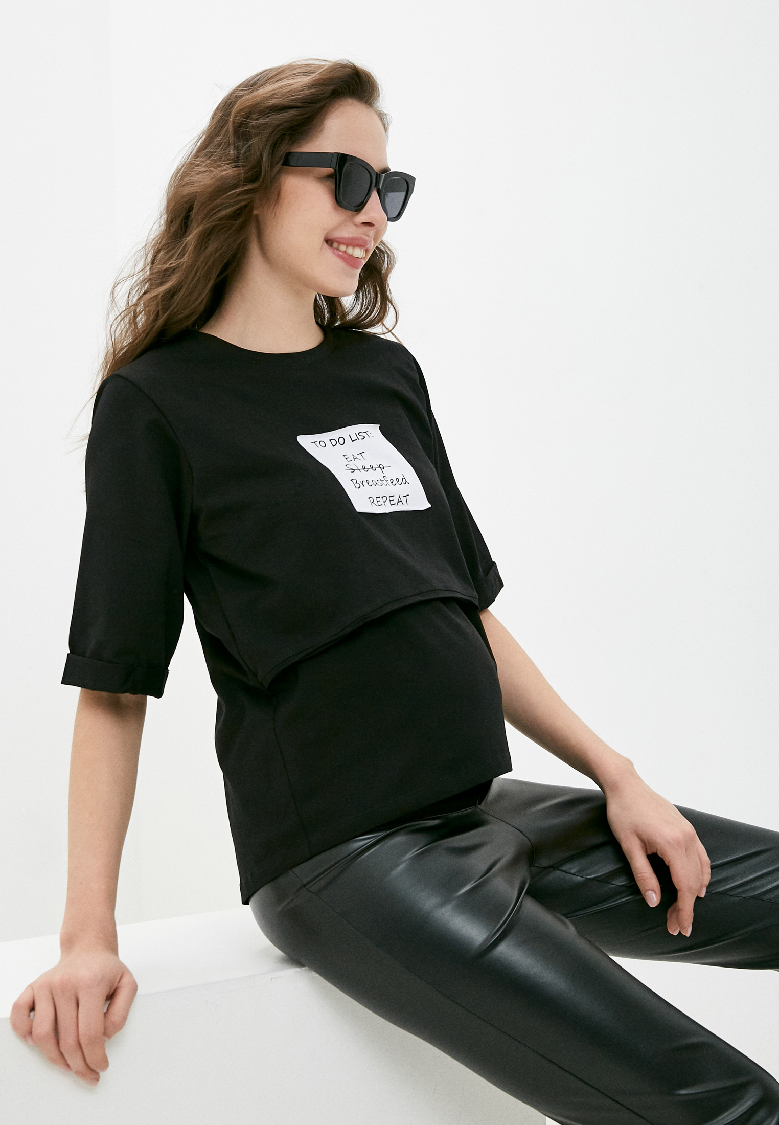 Футболка Proud Mom ФТДЛ-0300-белый_принт-L