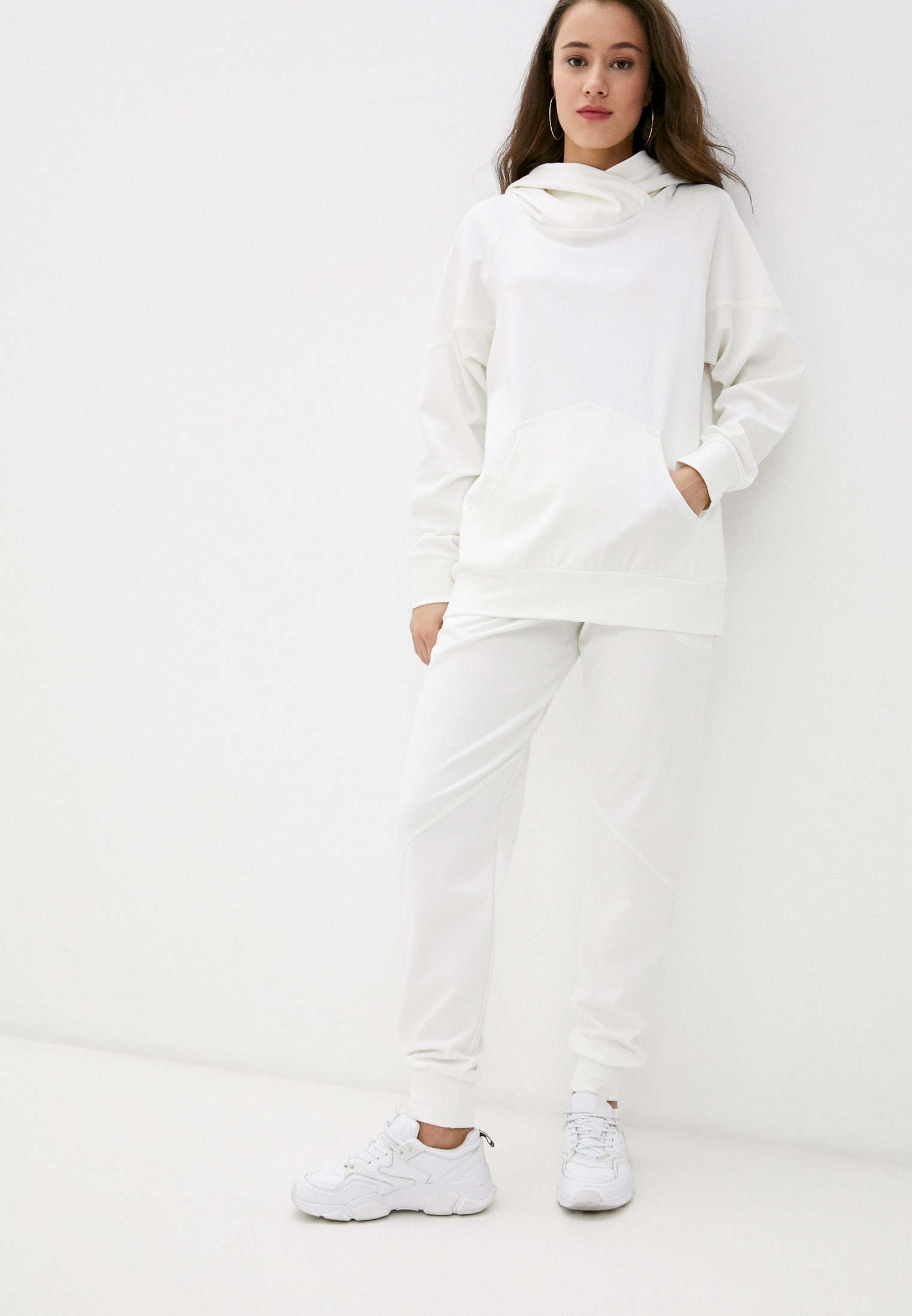 Спортивный костюм Malaeva S0018-1L-M/молочный/M/L