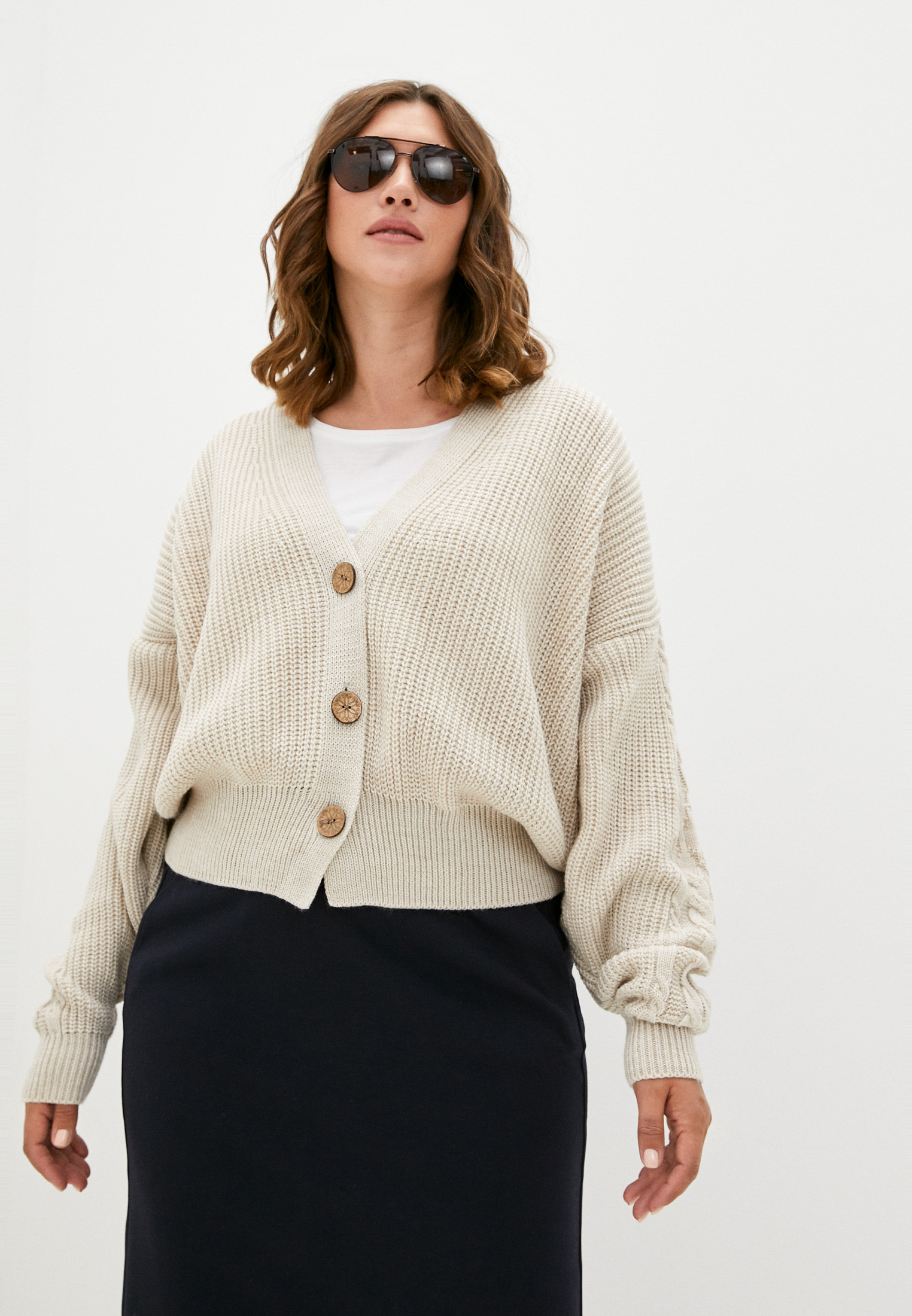 Кардиган Iglena И-416-46/50, кокос