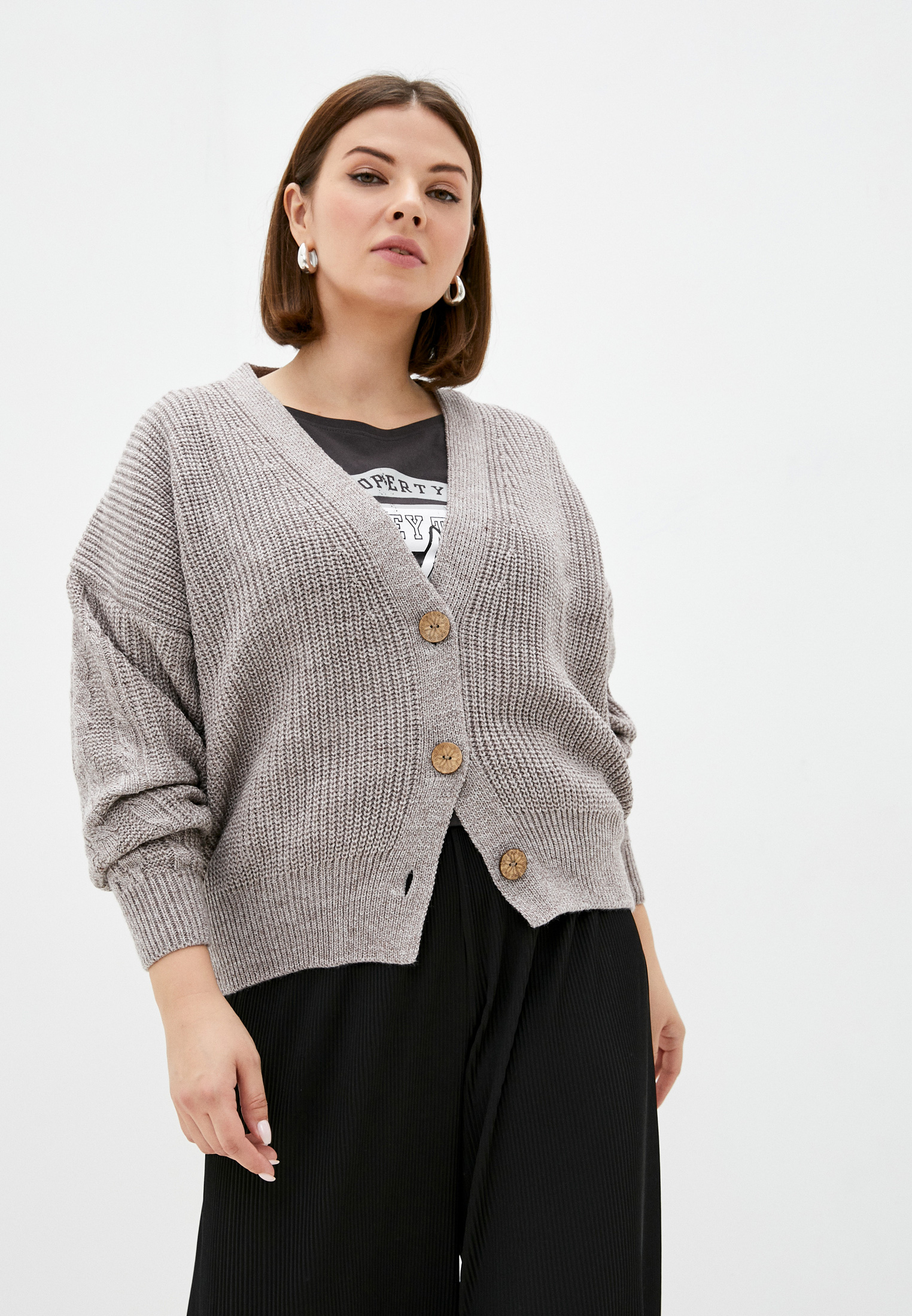 Кардиган Iglena И-416-46/50, кофейный