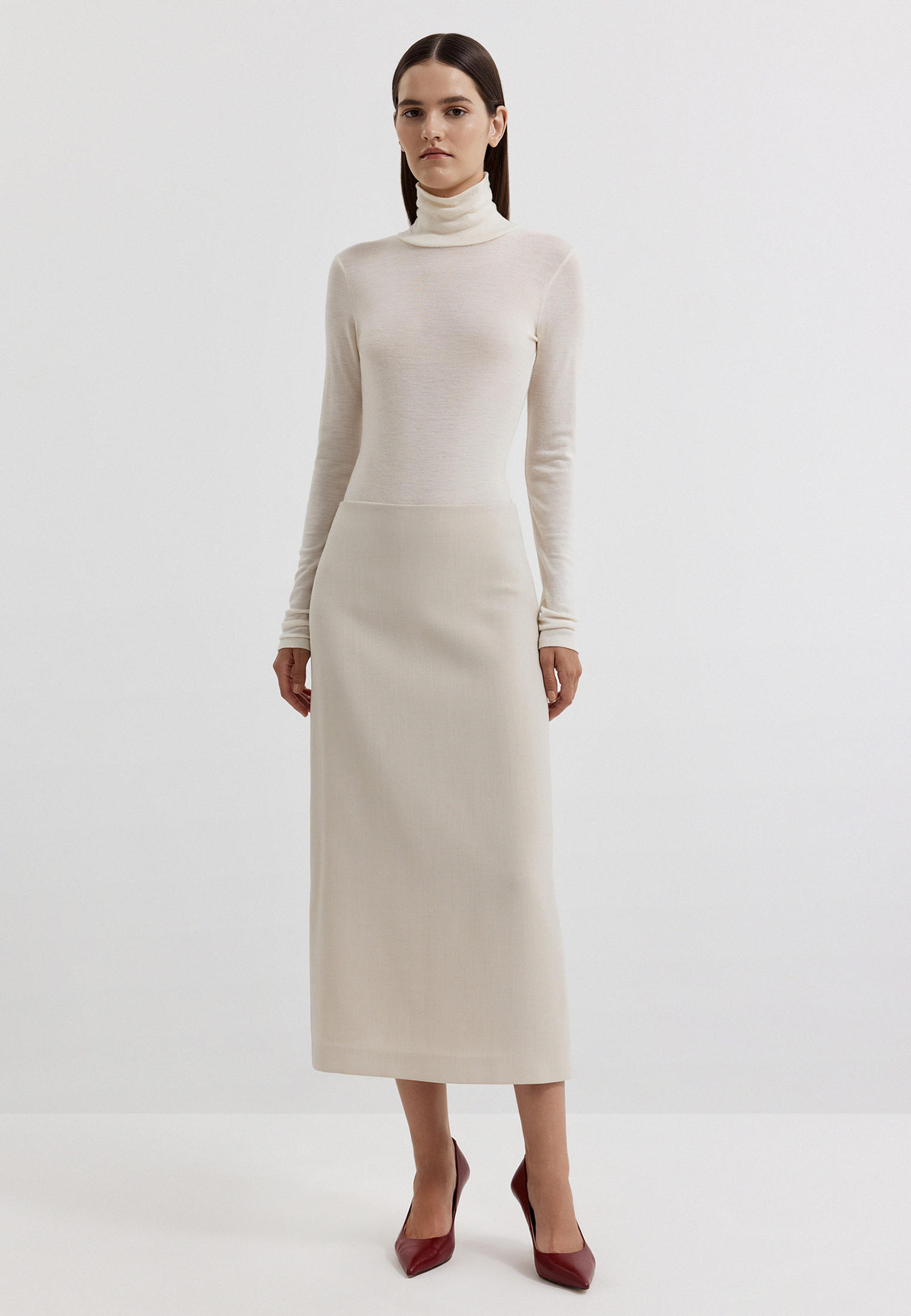 Прямая юбка Charuel 428560210_Светло-бежевый-42