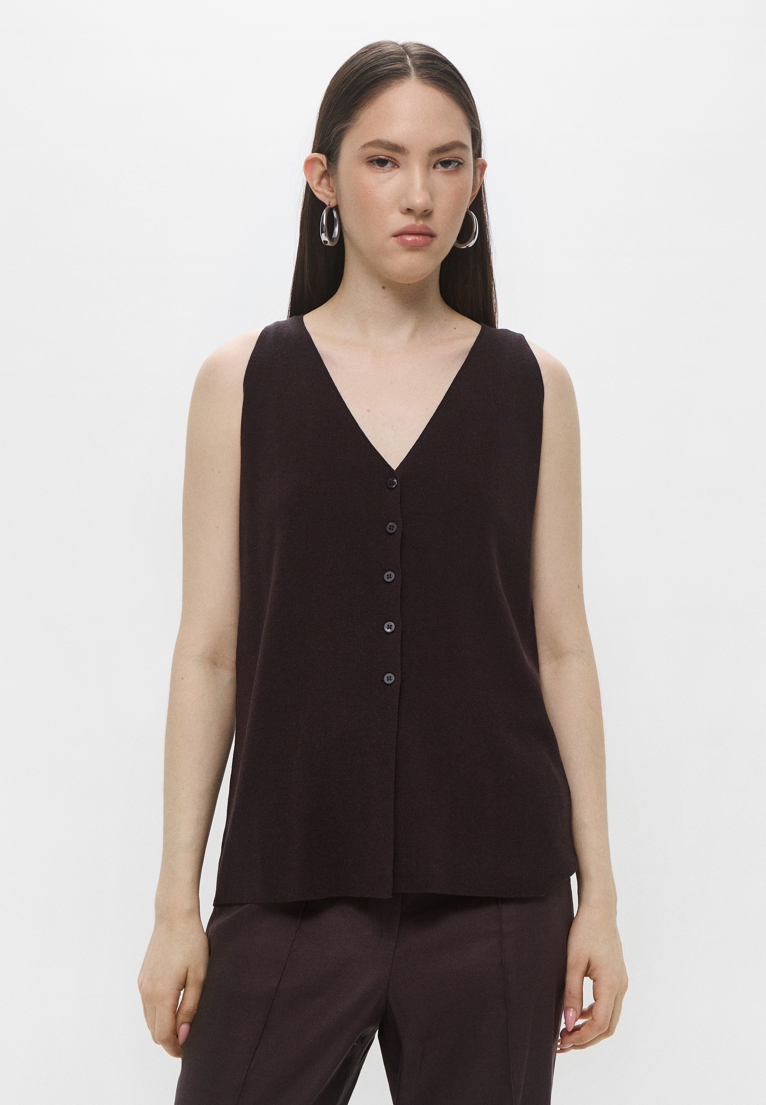 Кардиган Lusio LSSL-072047-темно-коричневый