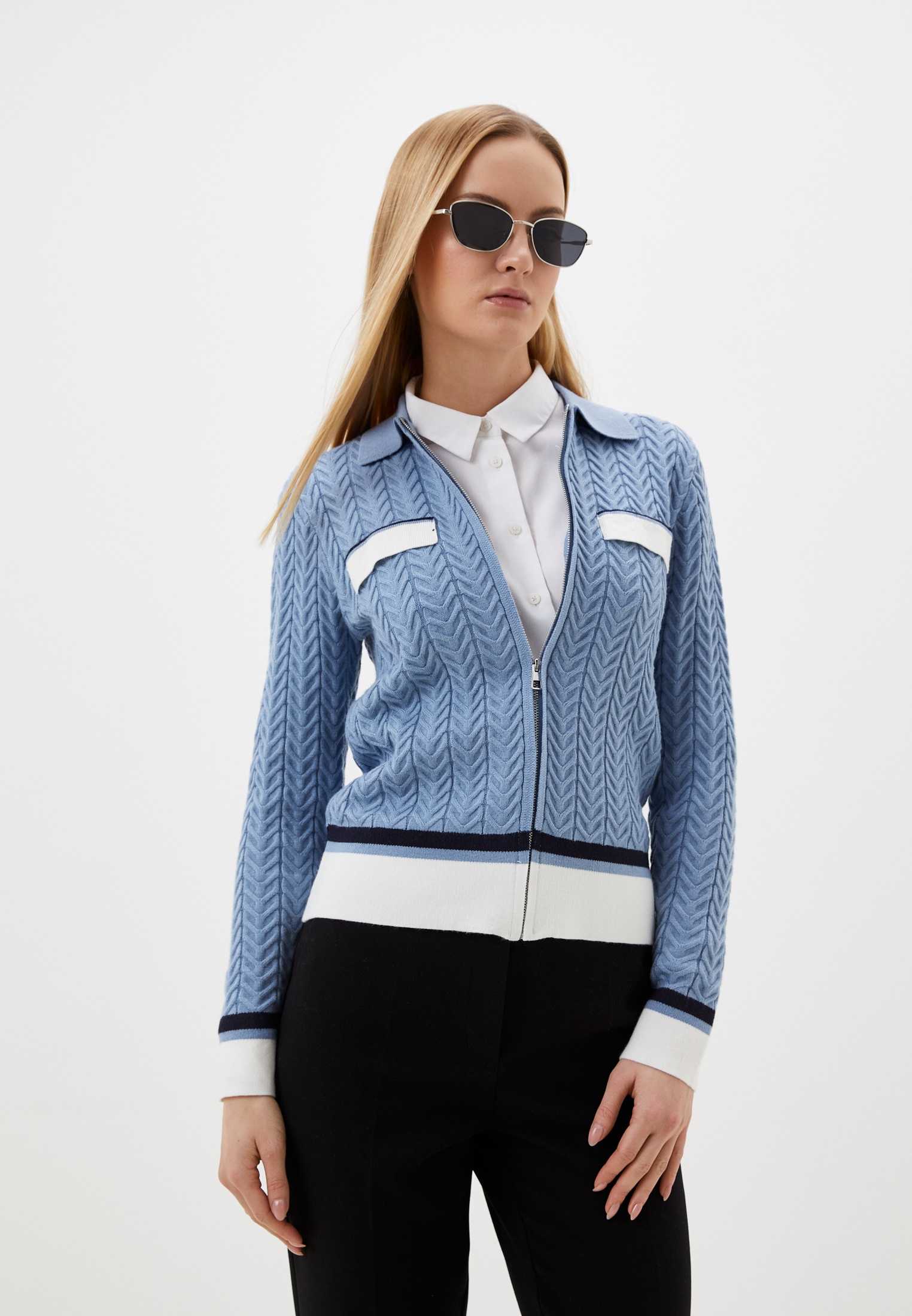 Кардиган Conso KCL 240709 - blue-grey/milk - 38