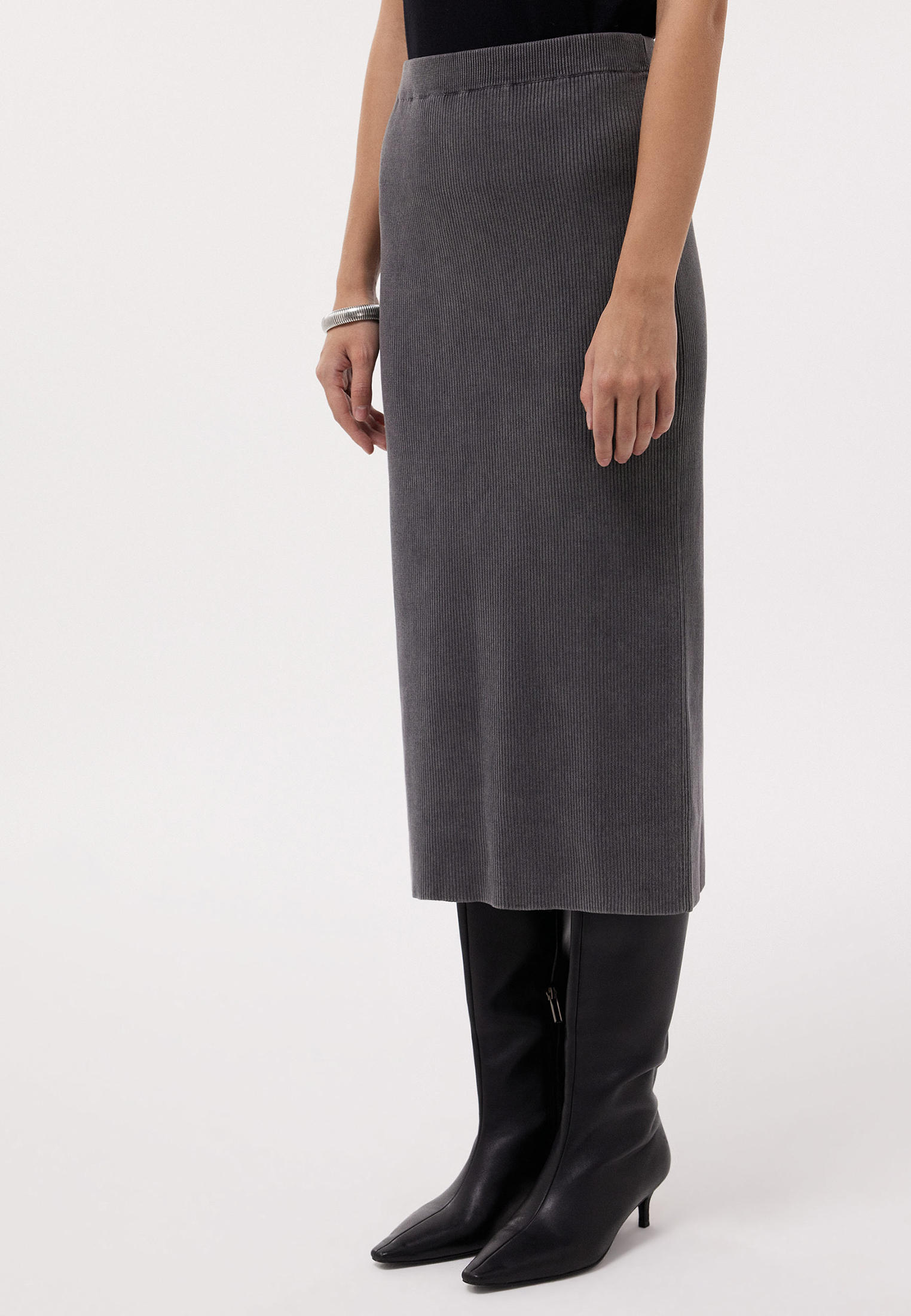 Прямая юбка Calista 4-37406_60113_Серый