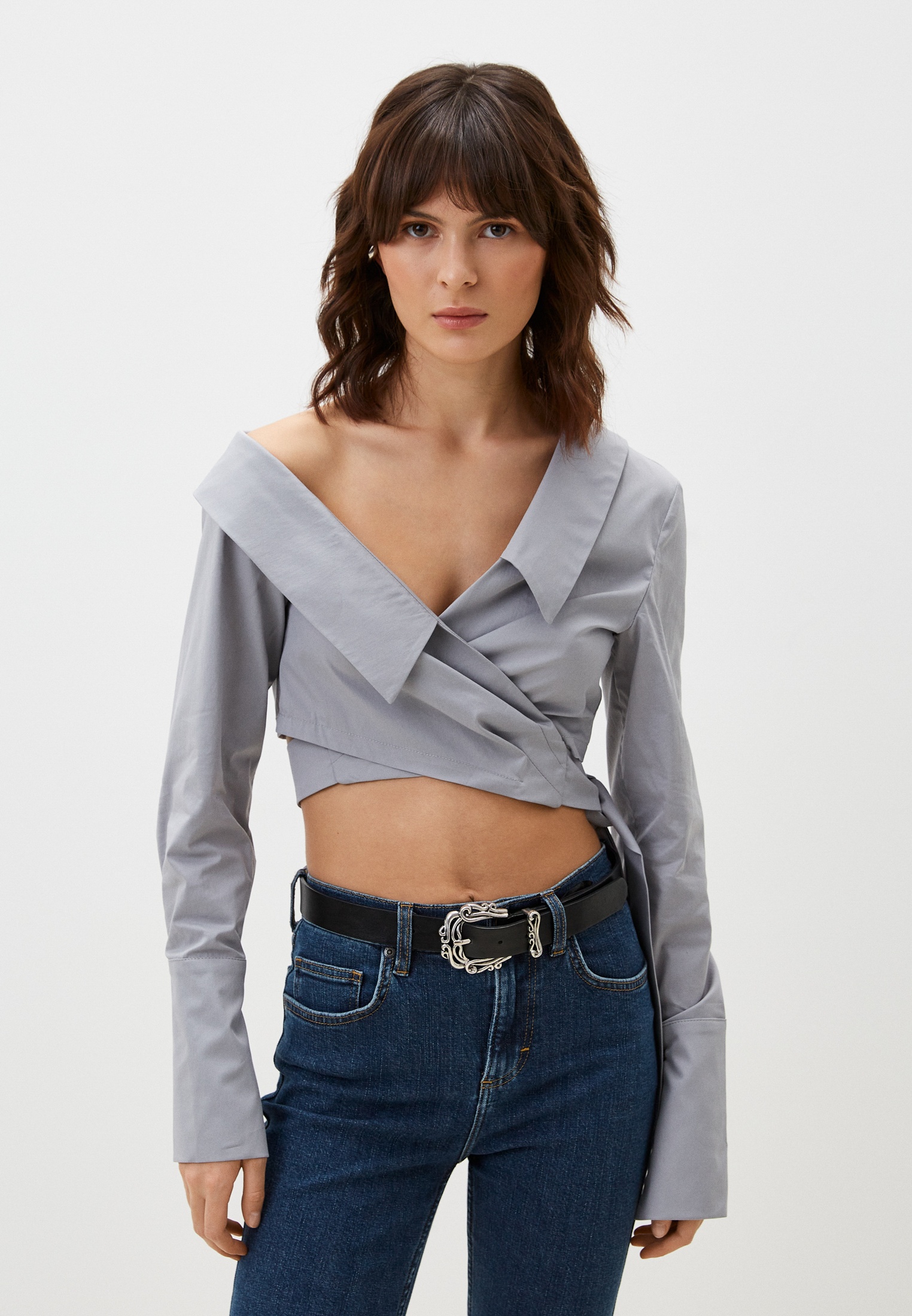 Топ Lastrid rub-001grey-XS/S