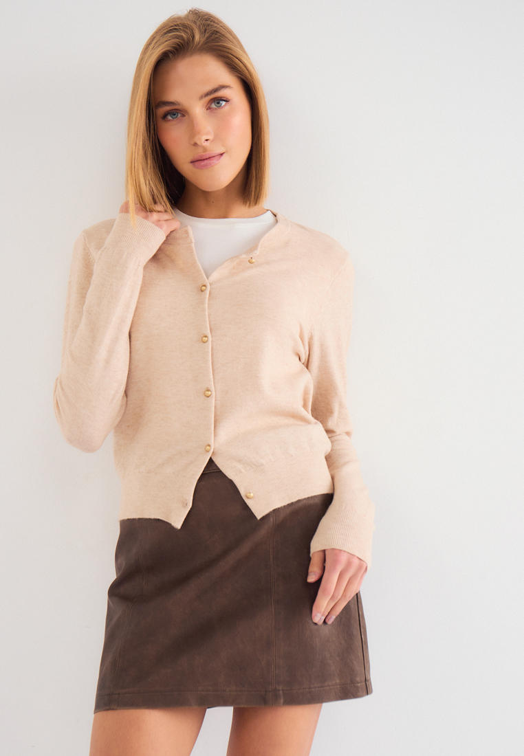 Кардиган Vittoria Vicci 2-24-2-0-0-3166-бежевый-ONE SIZE