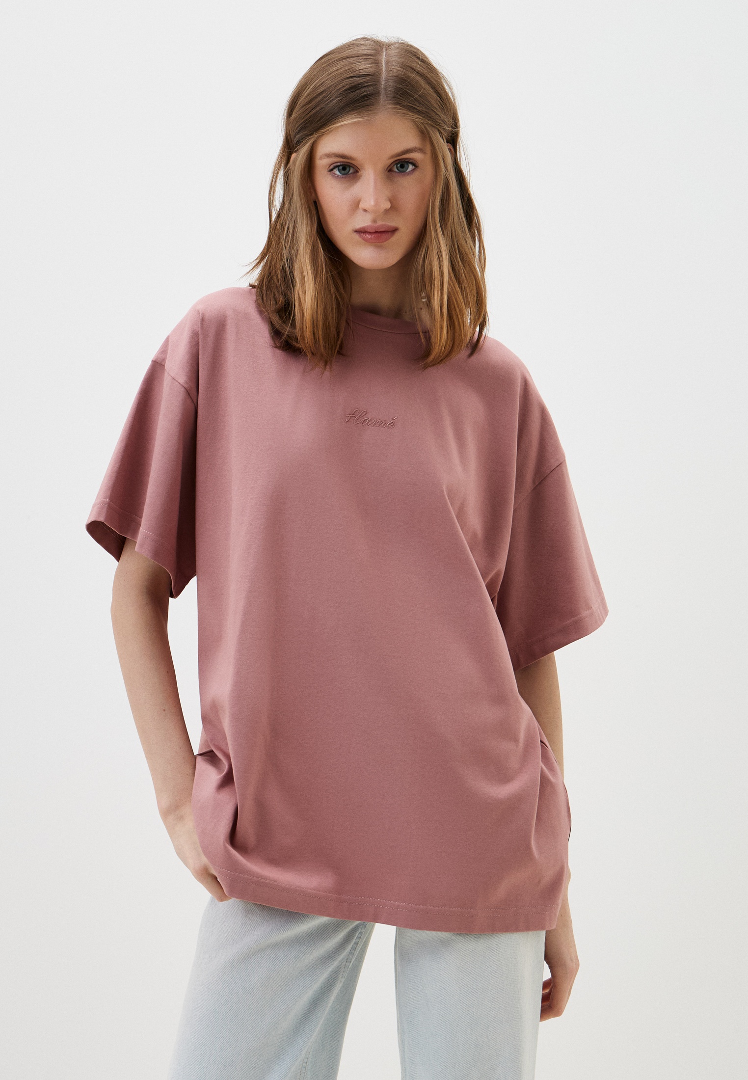 Футболка с коротким рукавом Brandflame 623-32-OverSize-розовый