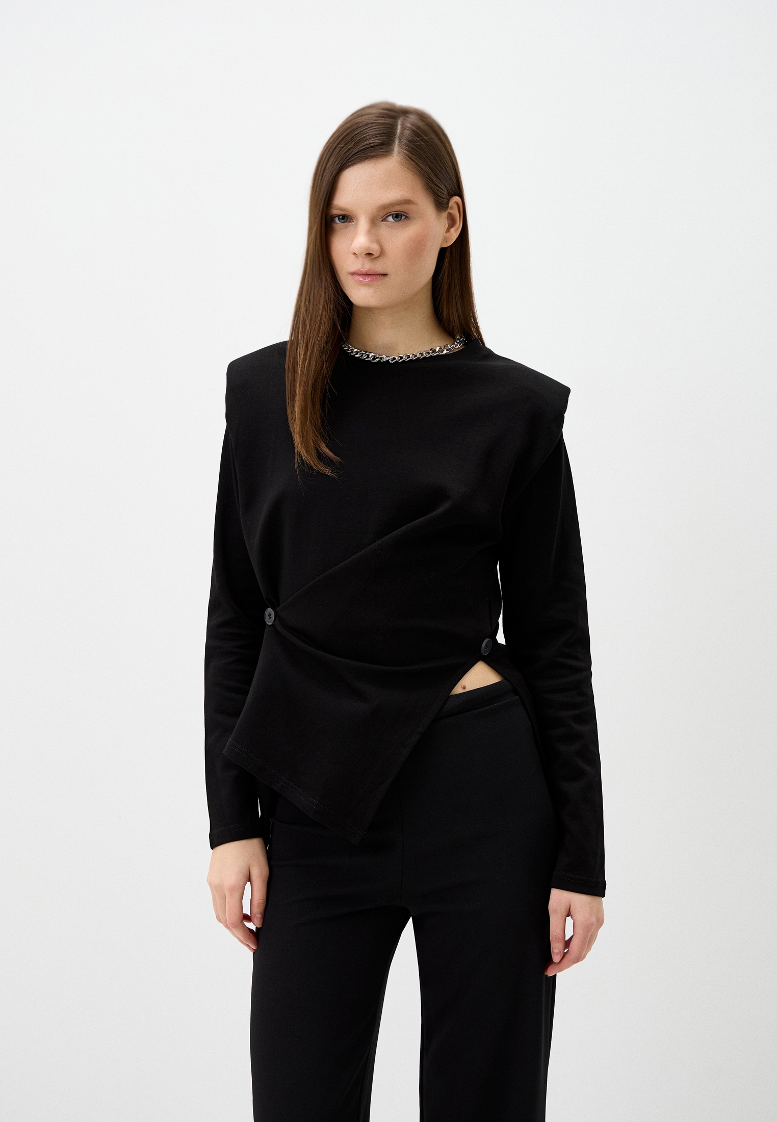 Футболка с длинным рукавом Enevoo Лонгслив SOLE черный OneSize