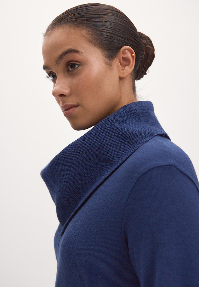 Вязаное платье 99Colorspace Джуди_платье/темно-синий,40-42