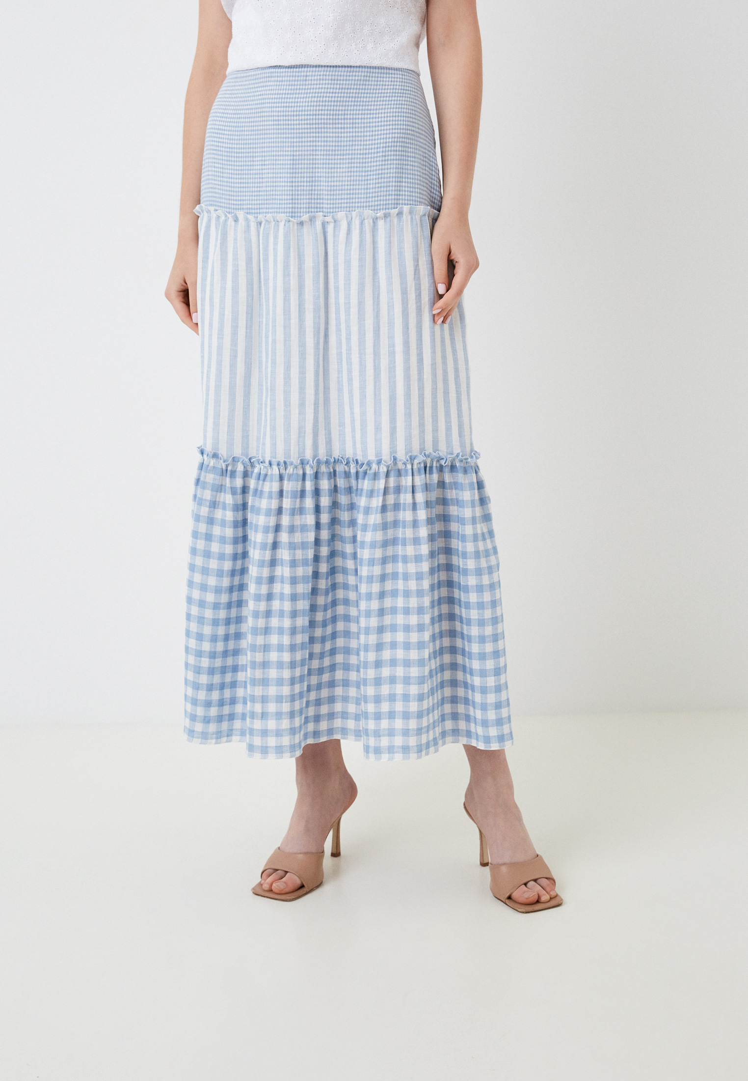 Широкая юбка Salko 39/62/23_голубой_36