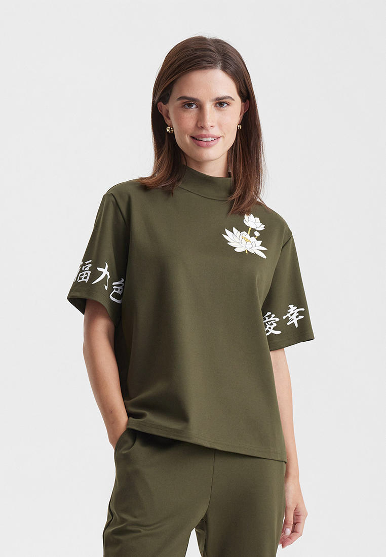 Футболка с коротким рукавом BARMARISKA ТЖ-Б0344-хаки