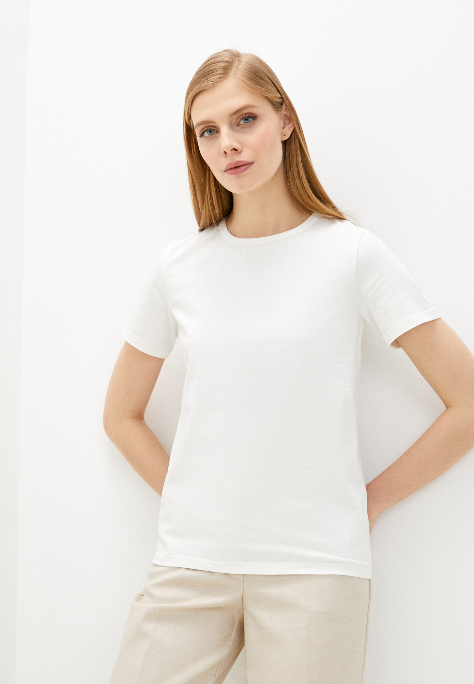 Футболка с коротким рукавом D.S 2538-экрю-3XL