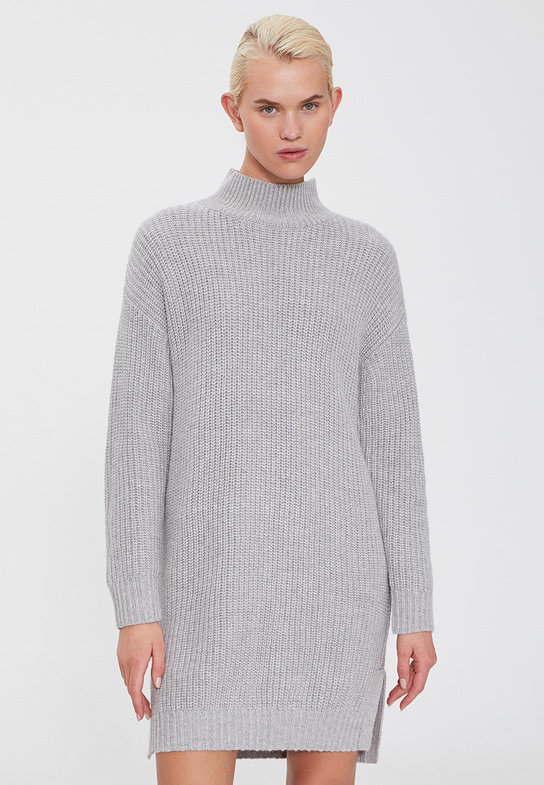 Вязаное платье To Be Blossom 101344-Light-Gray-L