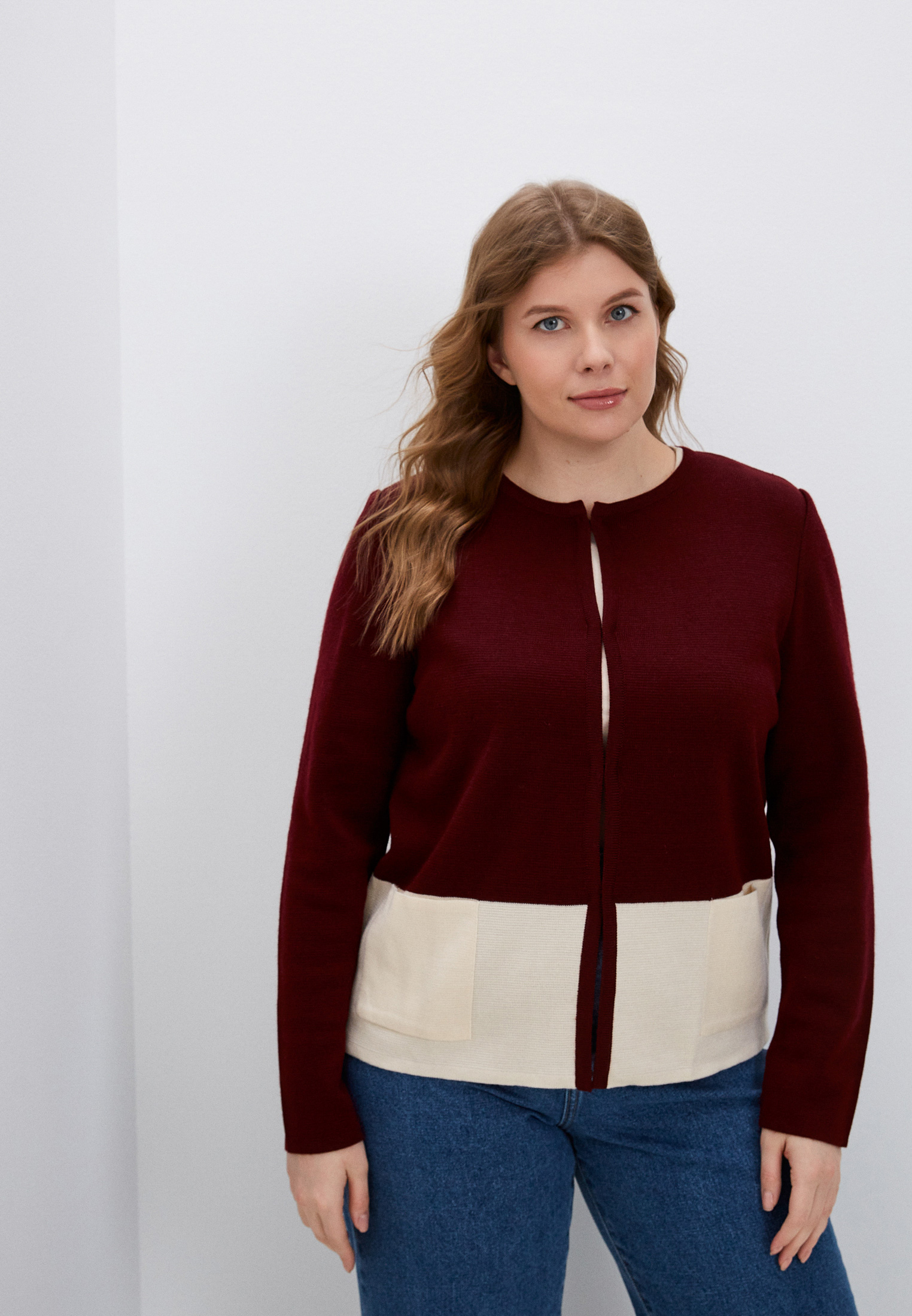 Кардиган Vivawool 303889-бордовый