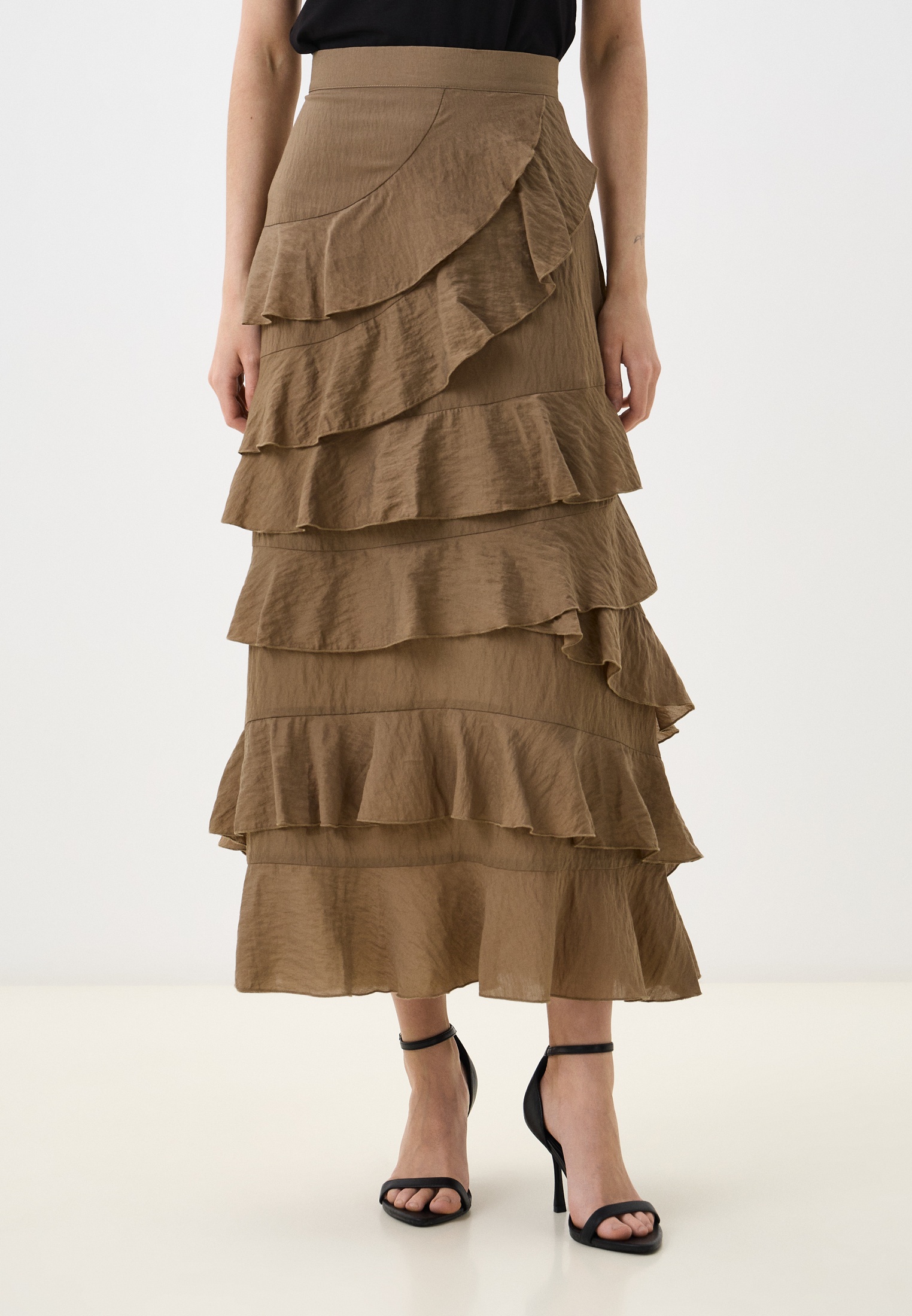 Прямая юбка Baon (Баон) B4725023-CORIANDER