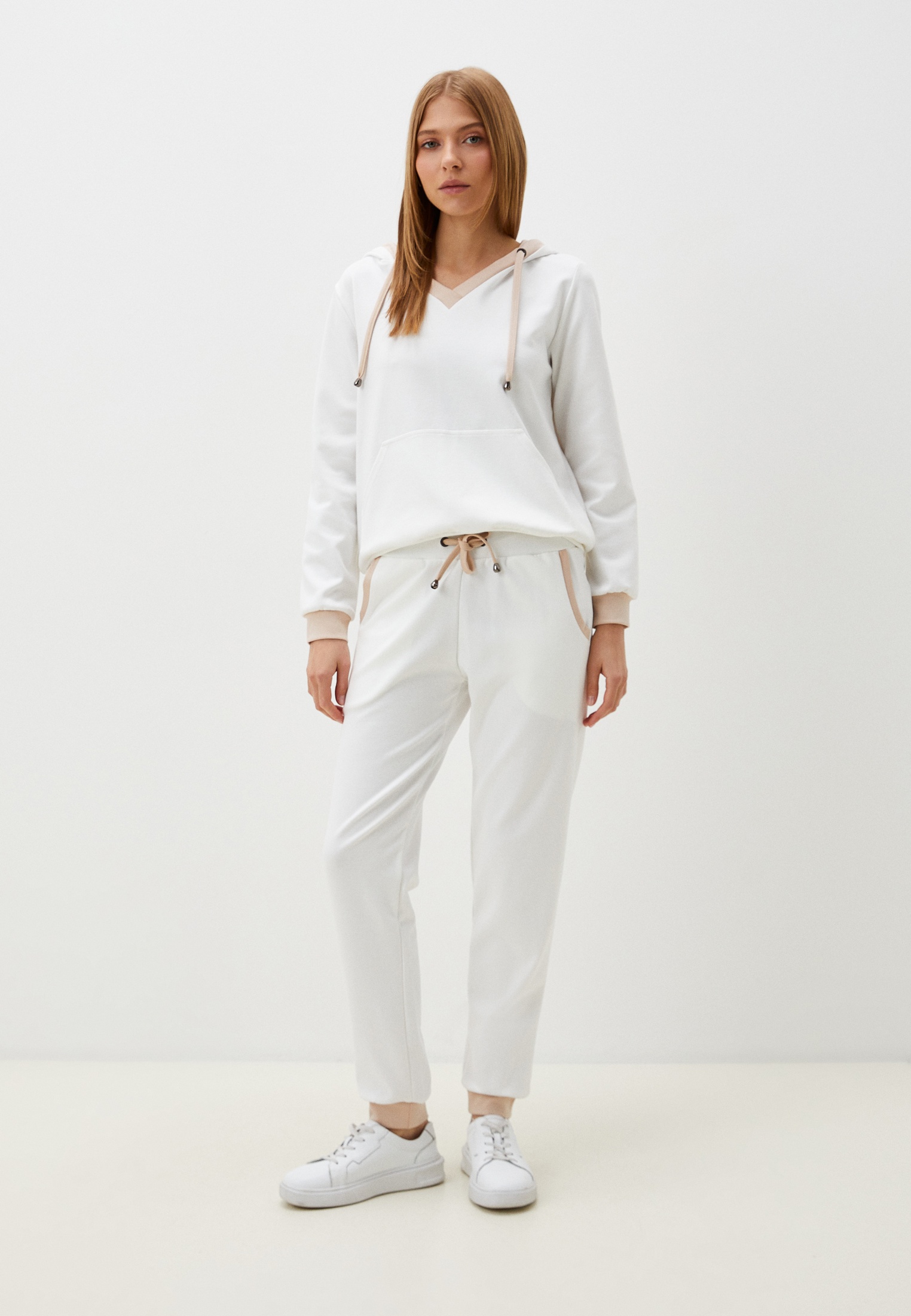 Спортивный костюм Malaeva Z-SS012-3L-M/молочный-б-new/S/M