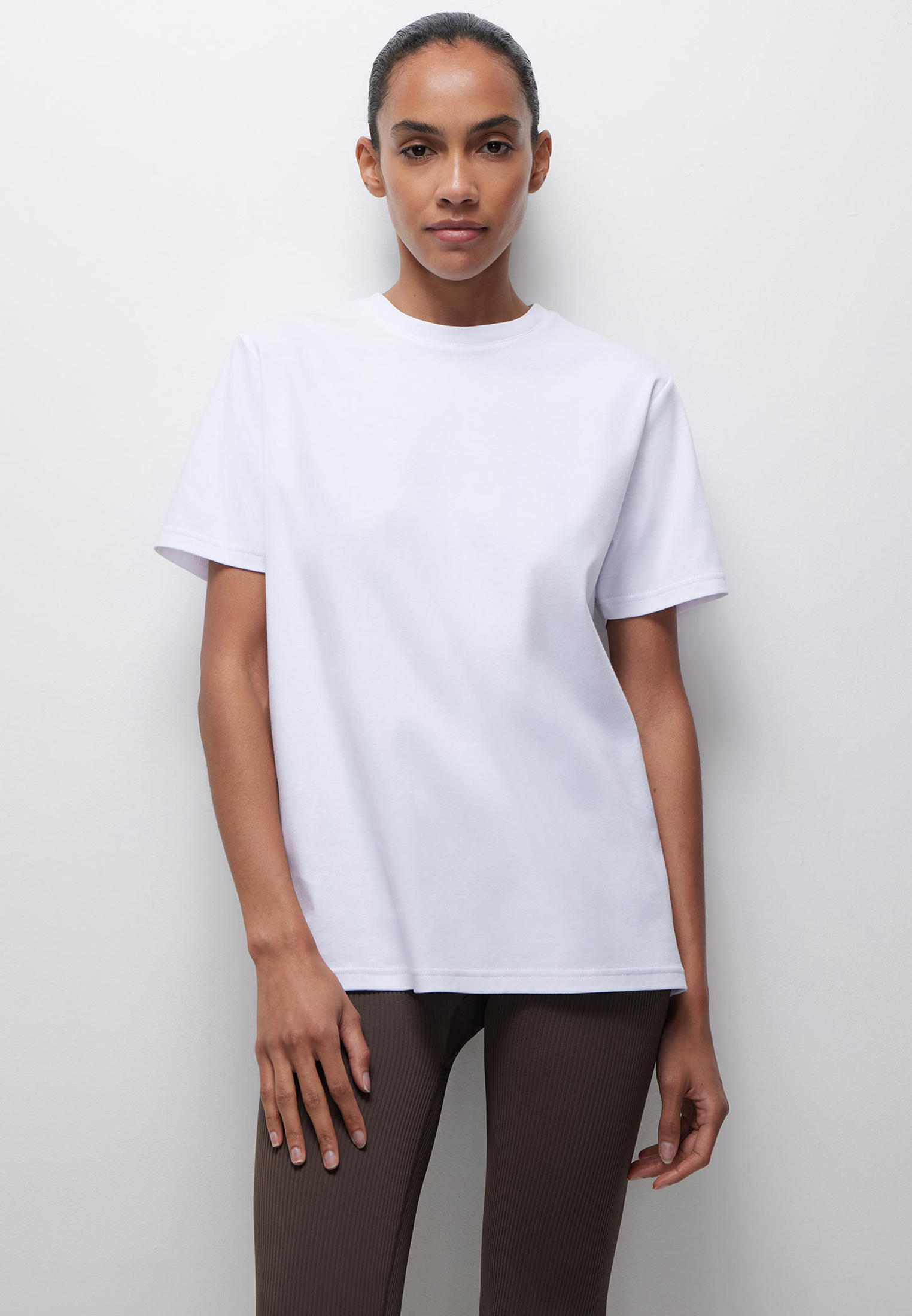 Футболка с коротким рукавом belle you W4100014-белый-M/L