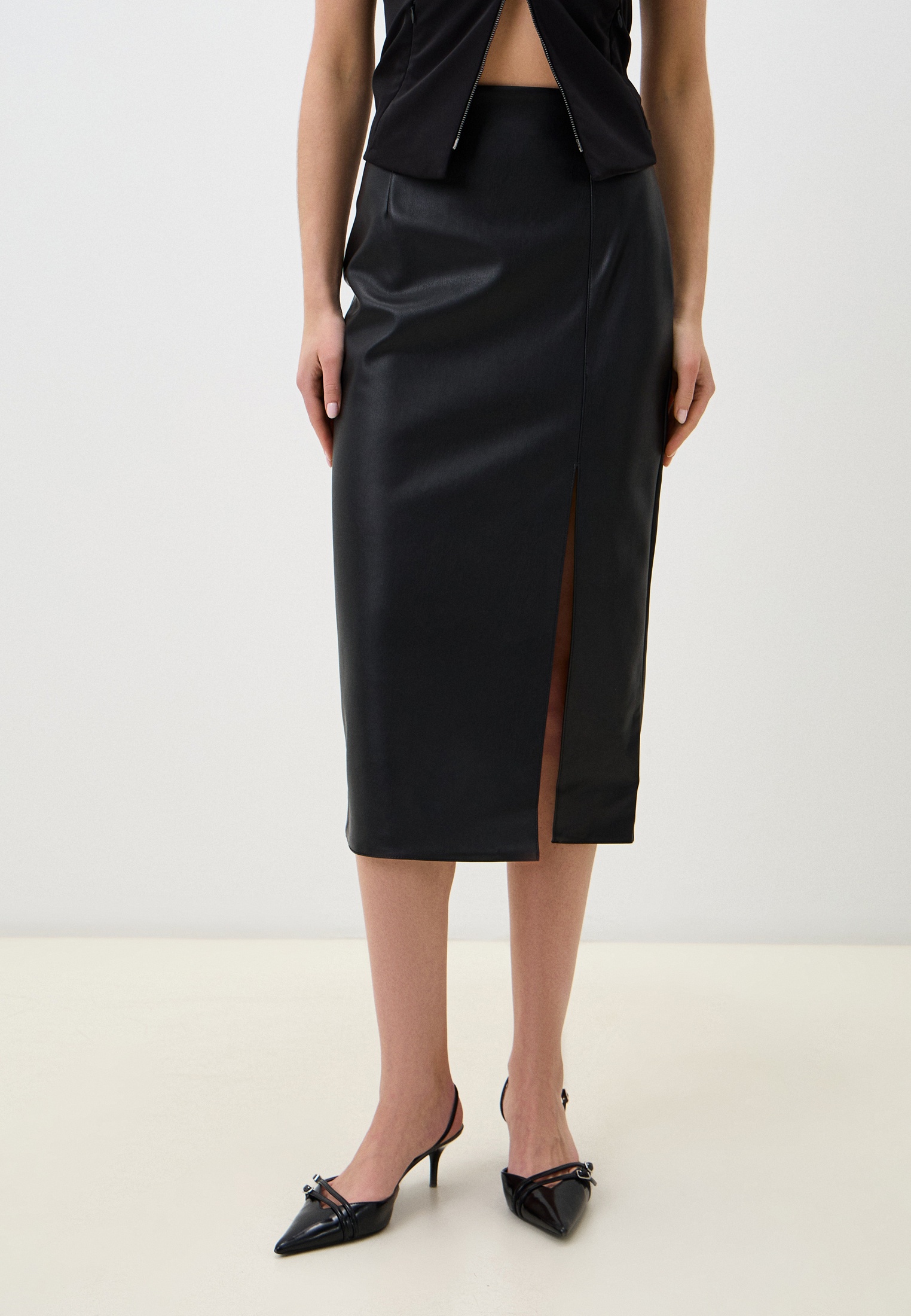 Юбка Befree (Бифри) LeatherMidi2-50-XS