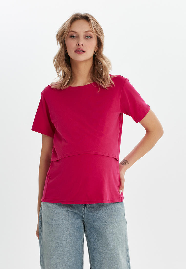 Футболка с коротким рукавом Proud Mom ФВЛ-0300-фуксия