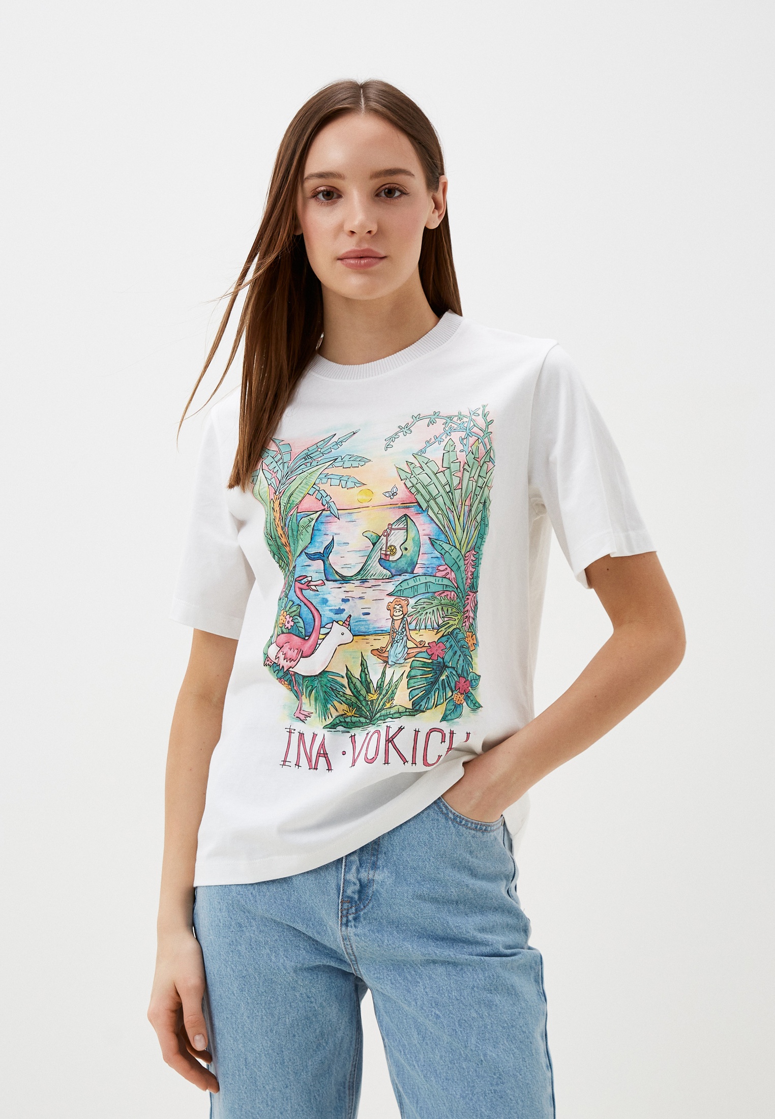 Футболка с коротким рукавом Ina Vokich 33605/зеленый