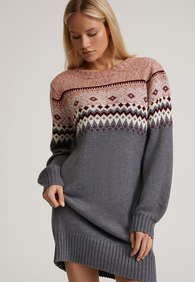 Вязаное платье To Be Blossom 101546-Gray-L
