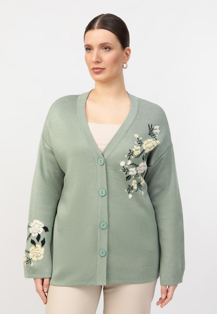 Кардиган Vivawool 312192-зеленый