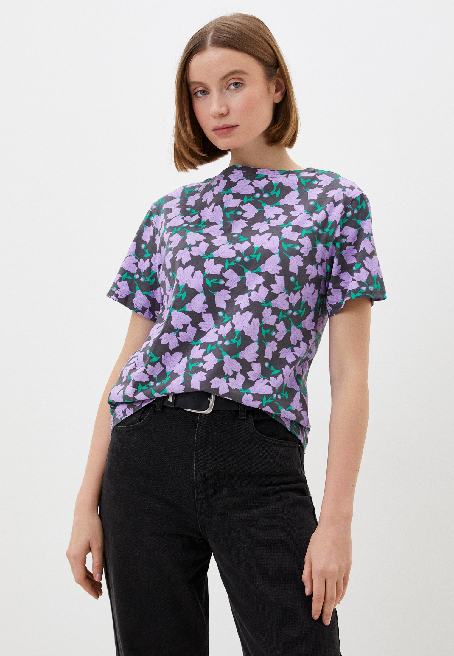 Футболка с коротким рукавом Baon (Баон) B2324069-DUSTY LAVENDER PRINTED