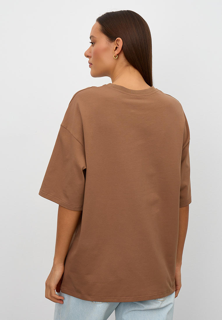 Футболка с коротким рукавом Moontrees TSH0024OS/mokko-L