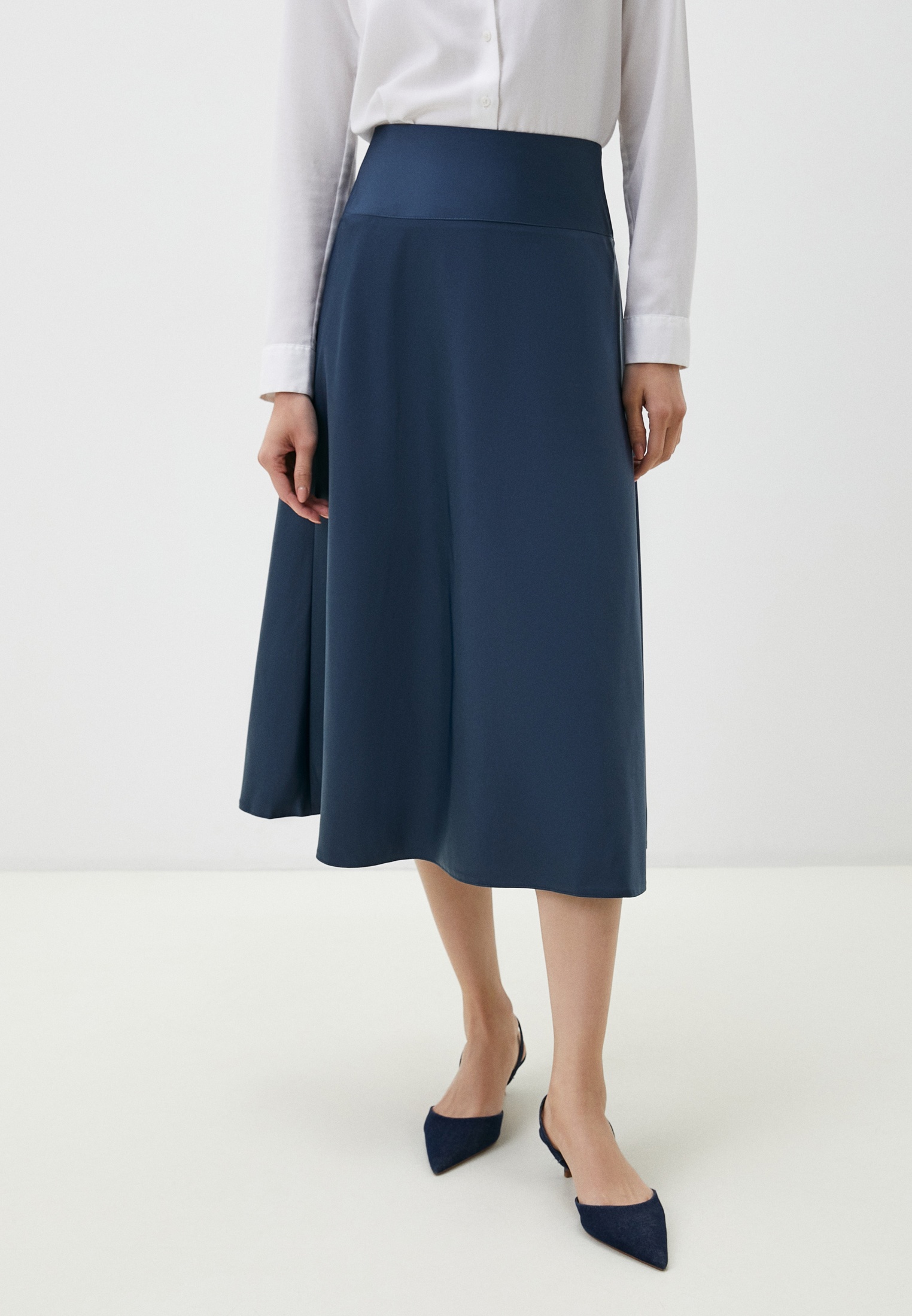 Широкая юбка shovsvaro 1153А/бриллиантово-синий0