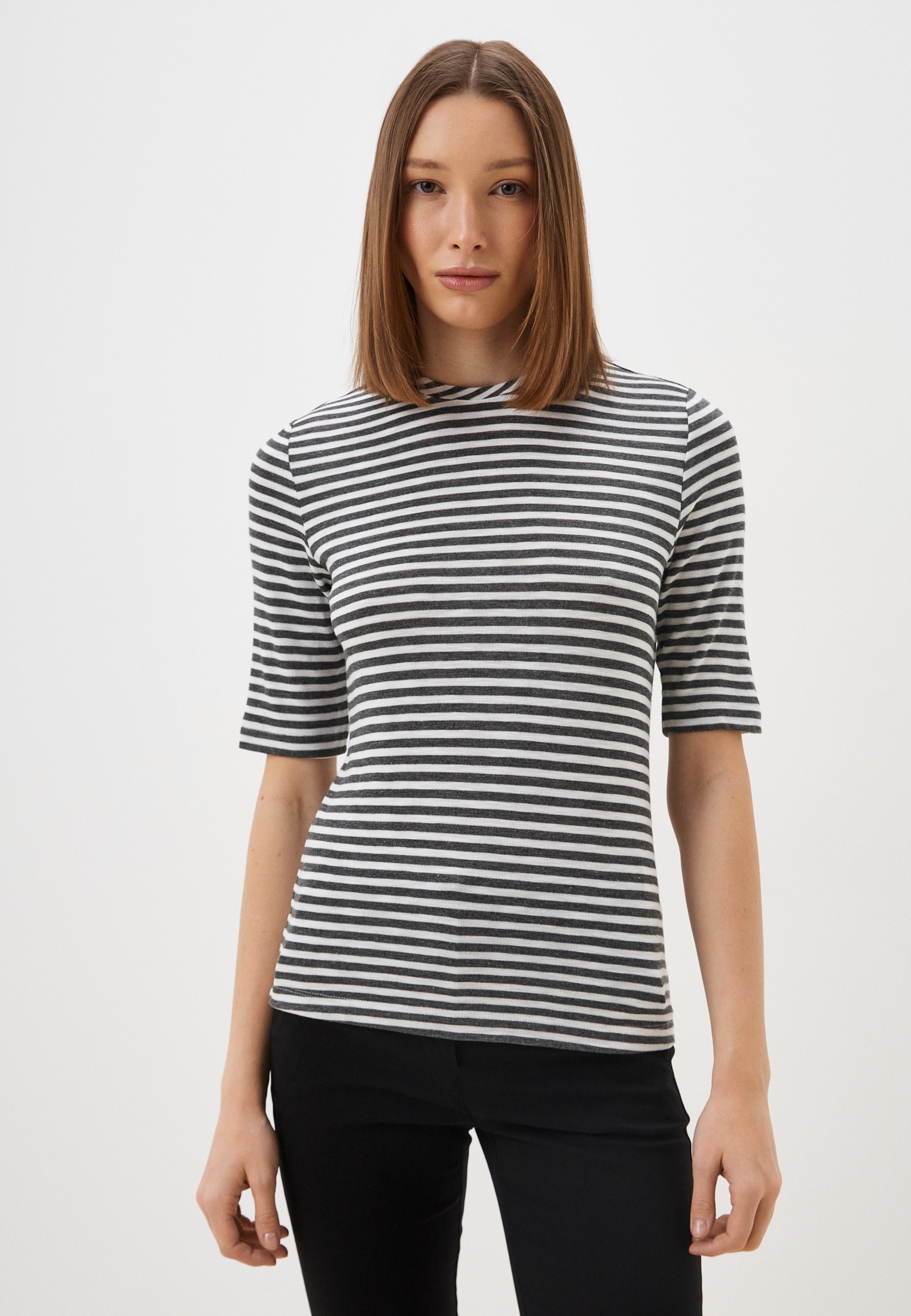 Футболка с коротким рукавом Baon (Баон) B2324087-WHITE-GREY STRIPED